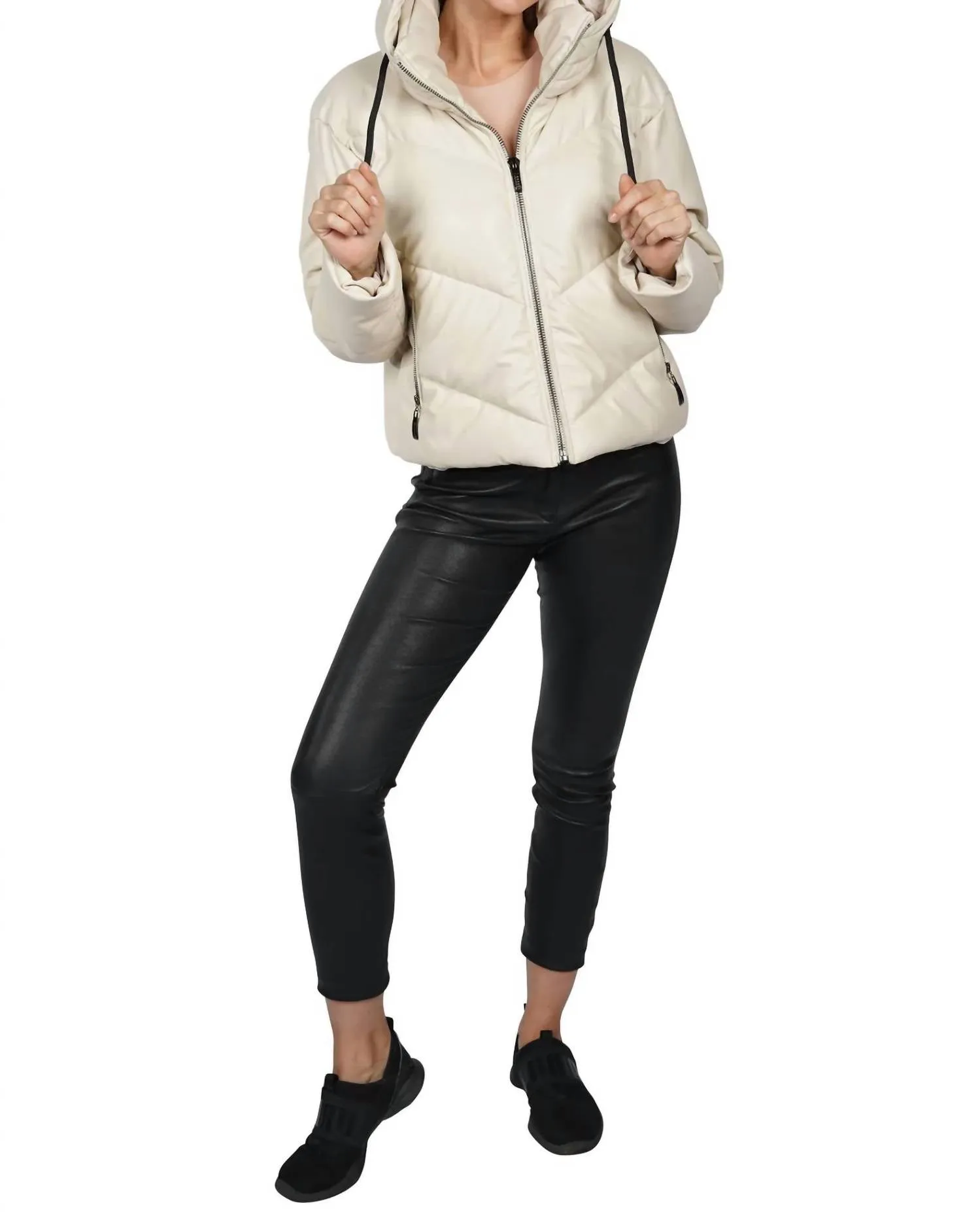 Sami Puffer Faux Leather Jacket
