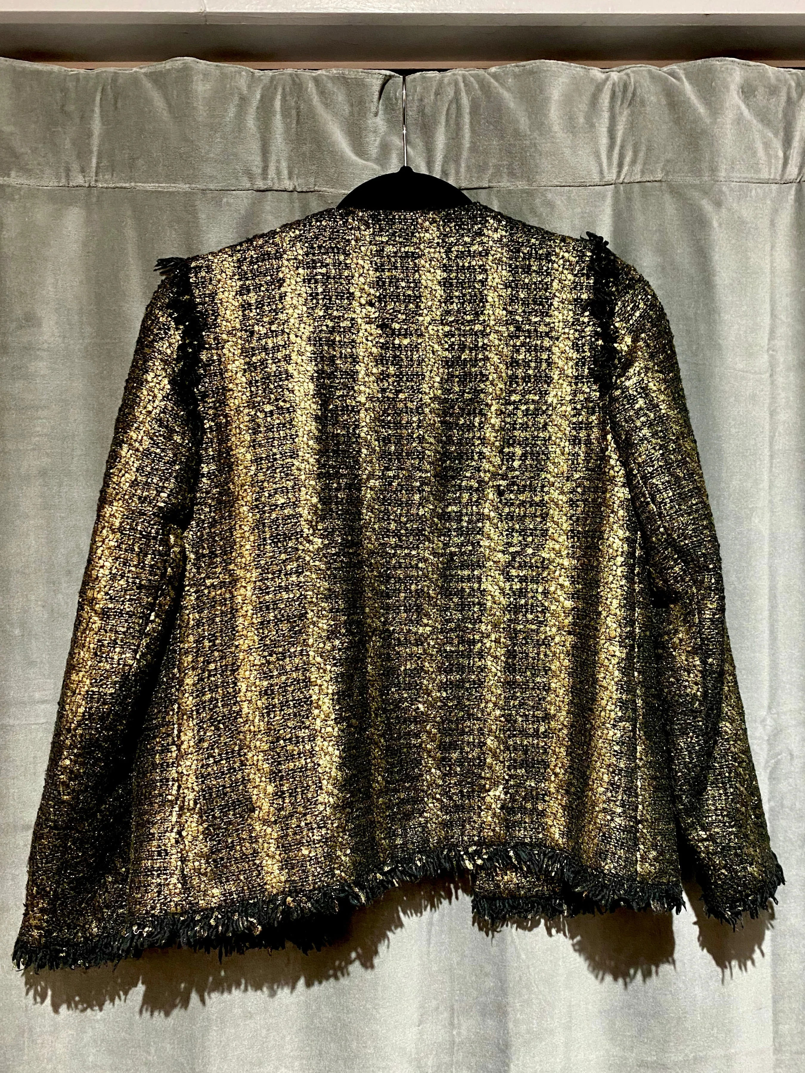 Sandro Gold Tweed Jacket