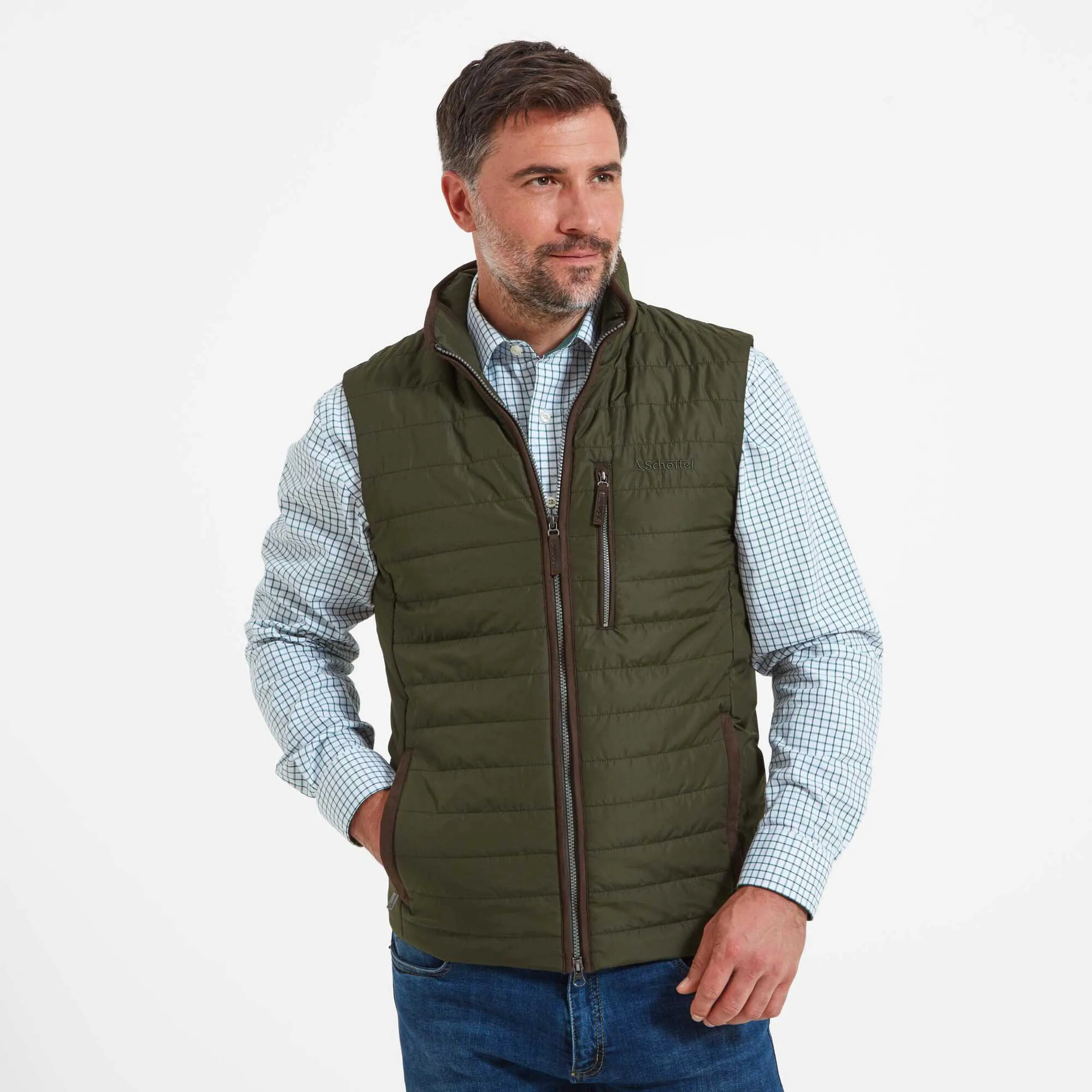 Schoffel  Mens Brora Gilet - Navy or Forest Green