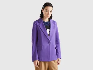 Slim Fit Button Down Solid Blazer