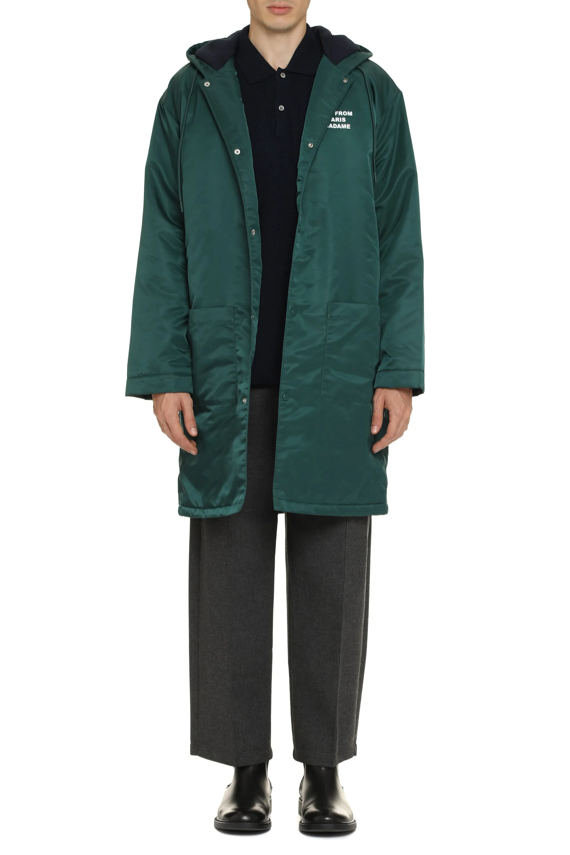 Slogan nylon parka