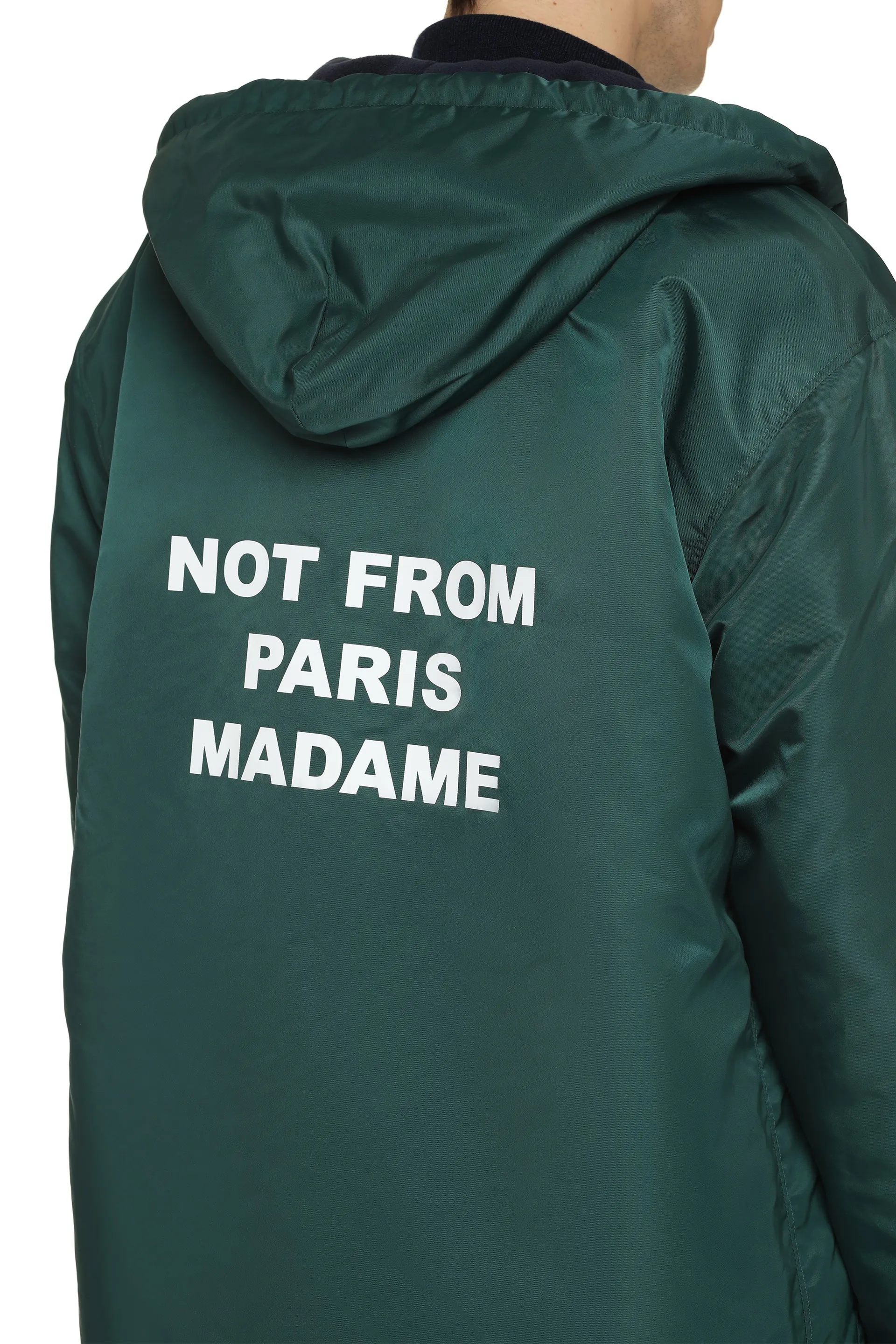 Slogan nylon parka