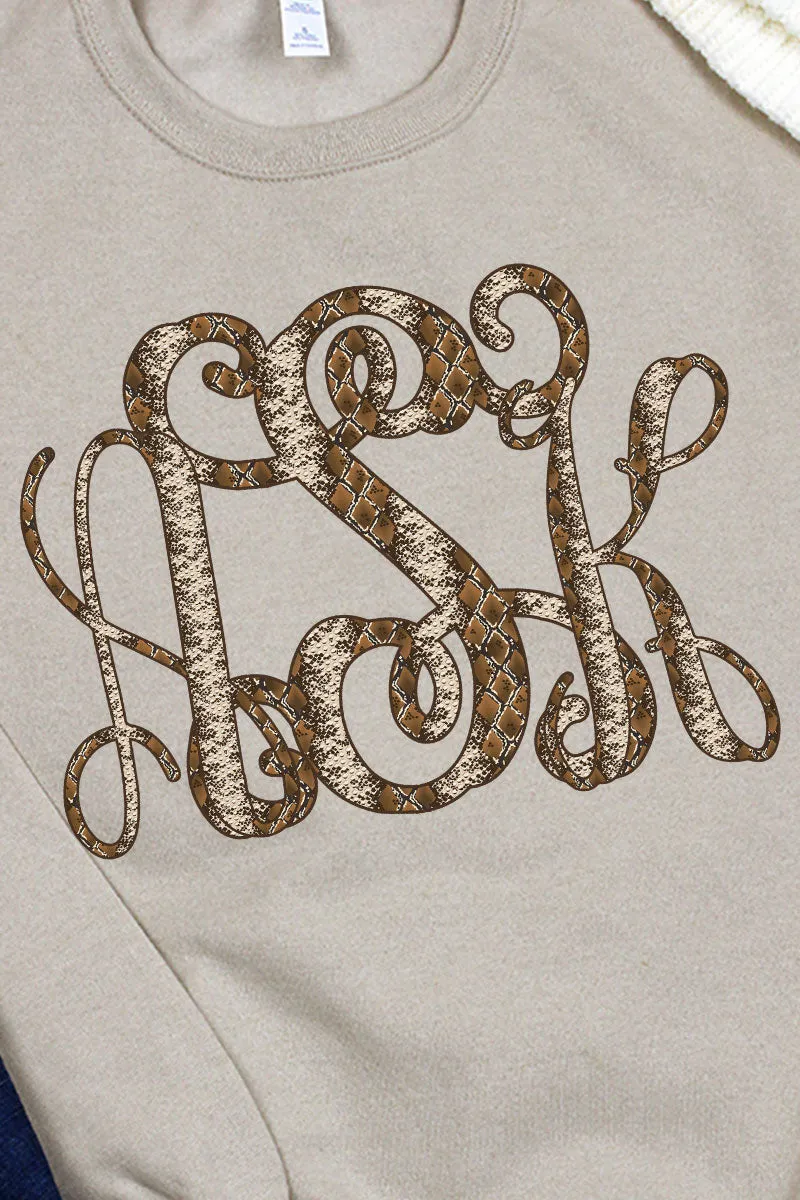 Snake Vine Monogram Unisex NuBlend Crew Sweatshirt