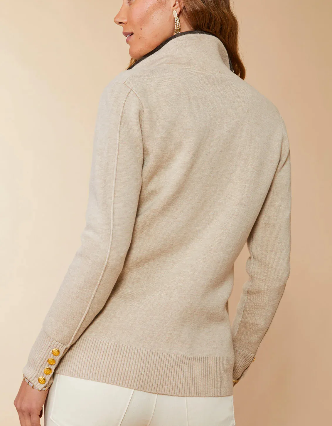 Spartina 449 Cybil Sweater Blazer Oatmeal Heather - FINAL SALE