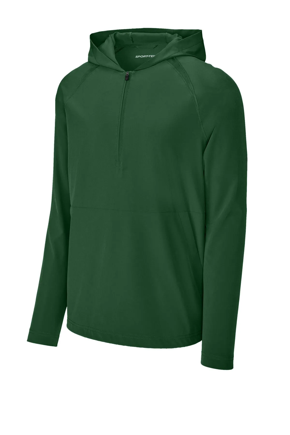Sport-Tek Repeat 1/2-Zip Long Sleeve Hooded Jacket JST488 Forest Green