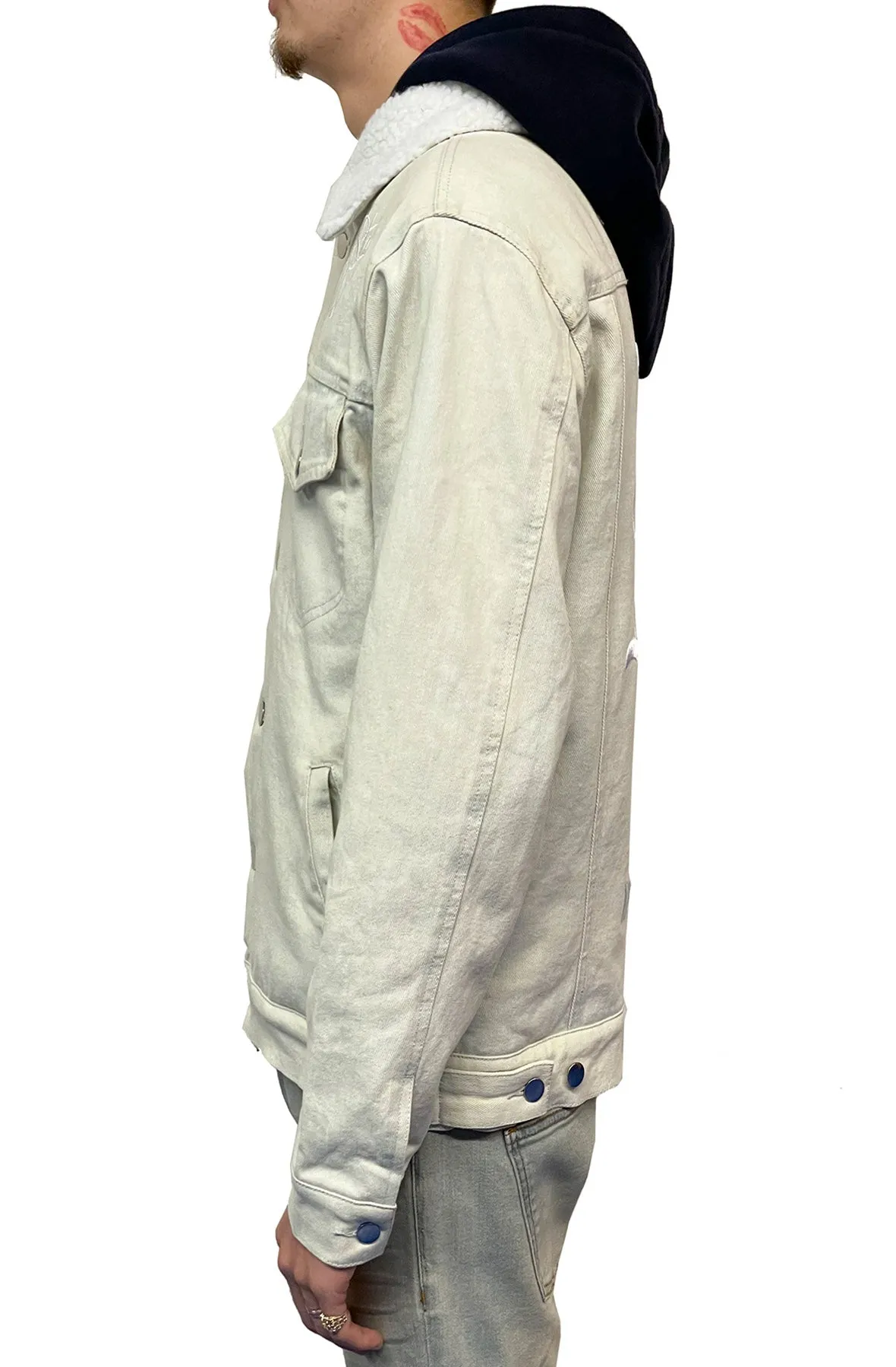 Stay Winning Distressed Light Denim Jean Jacket