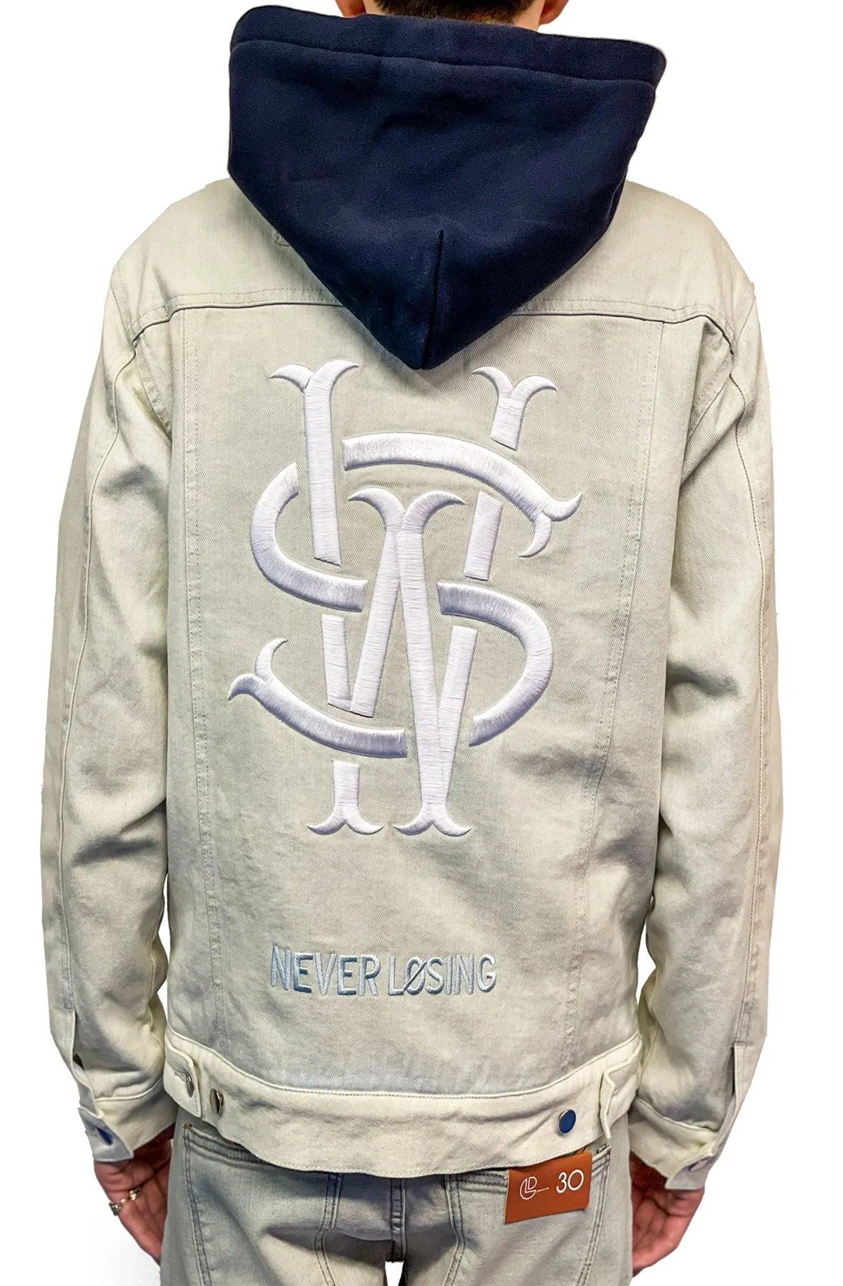 Stay Winning Distressed Light Denim Jean Jacket