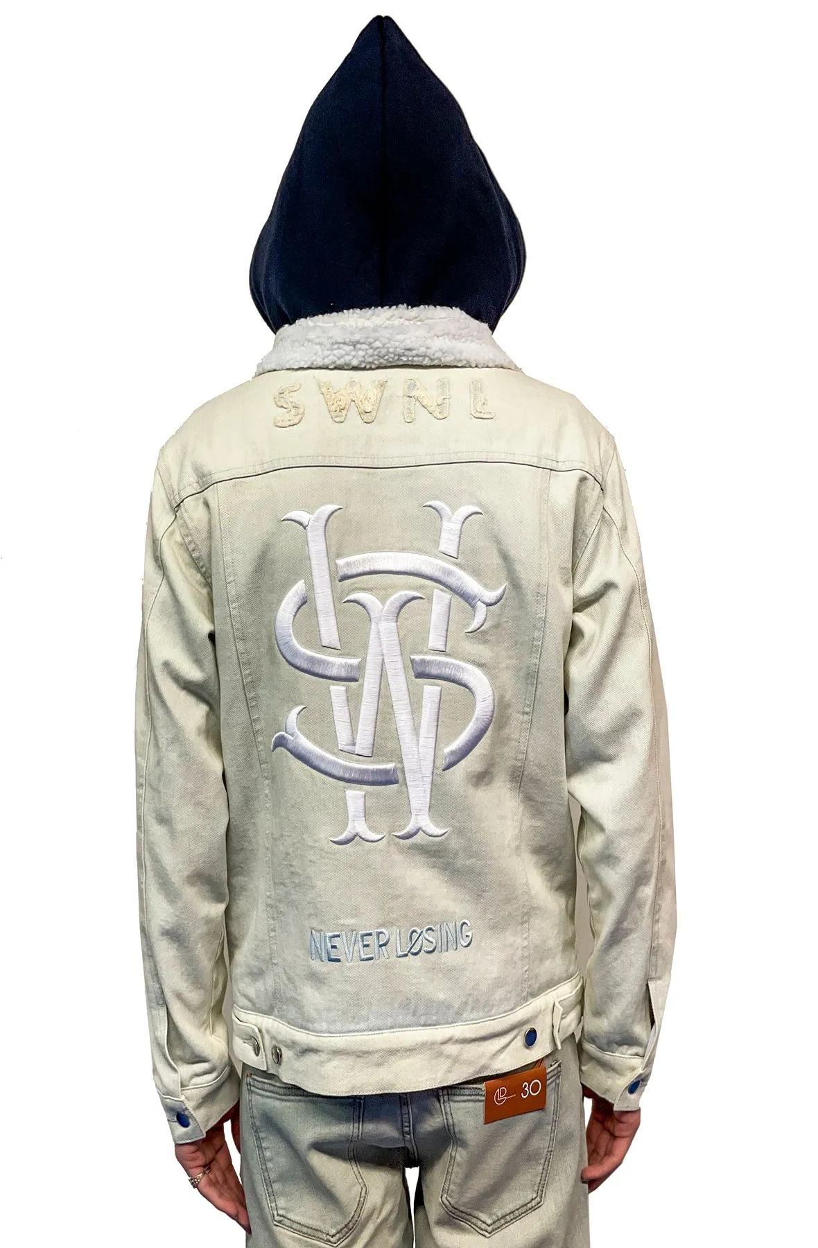 Stay Winning Distressed Light Denim Jean Jacket