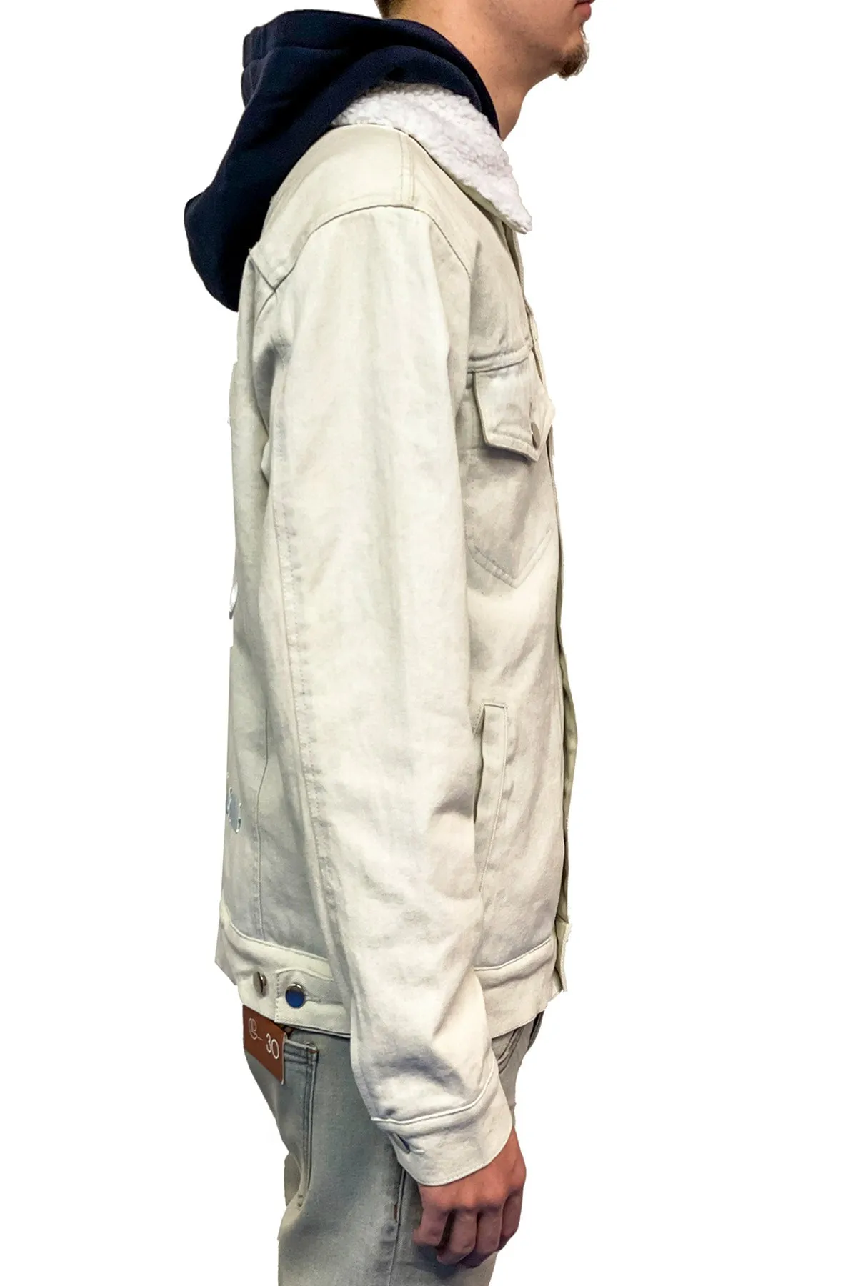 Stay Winning Distressed Light Denim Jean Jacket