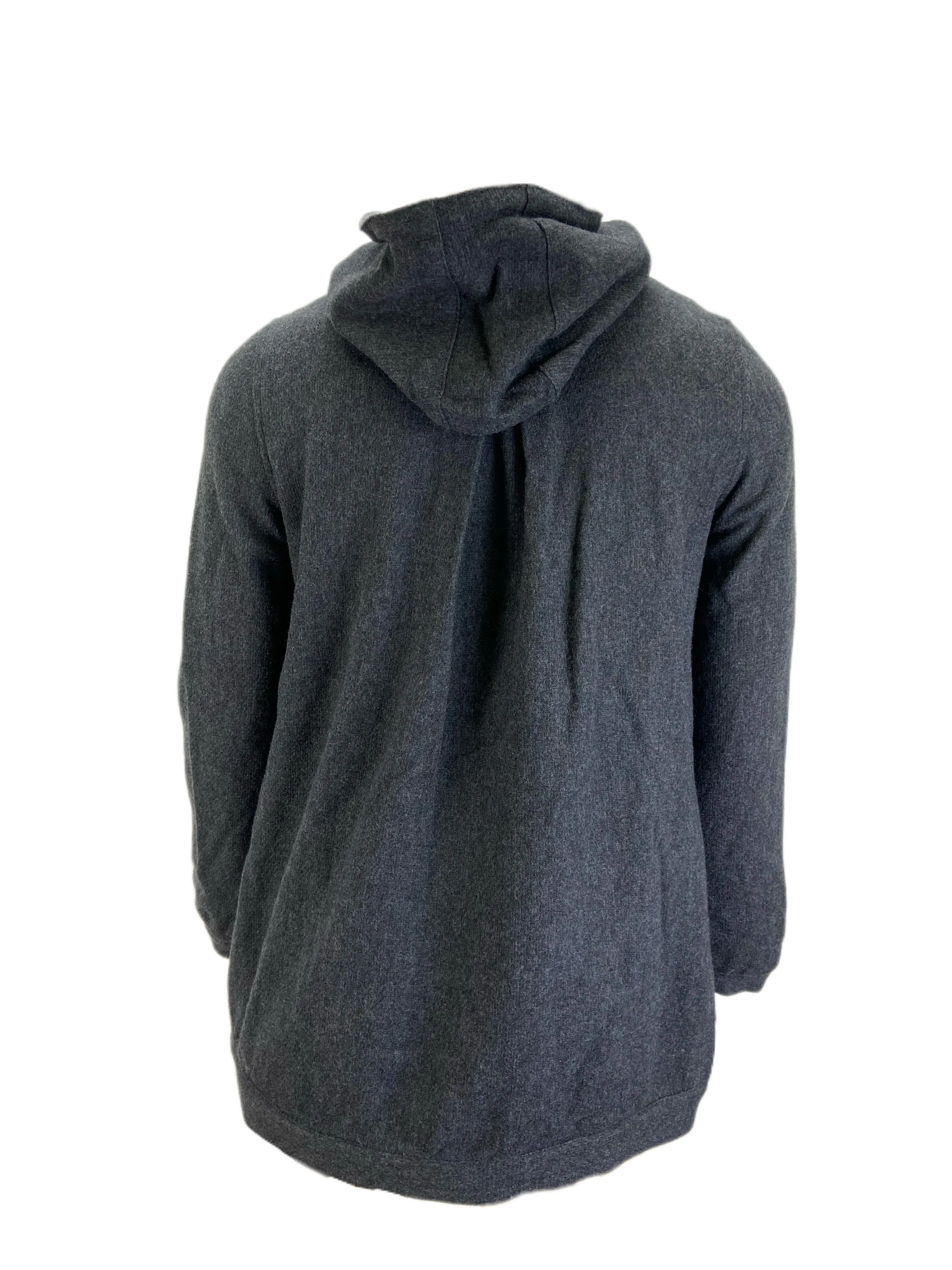 STEVEN ALAN Women's Gray Ruth Long Sleeve Hooded Zip Closure Coat Sz 6 NWT