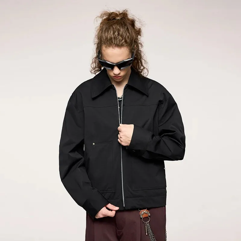 Studded Stretch Crop Cargo Jacket