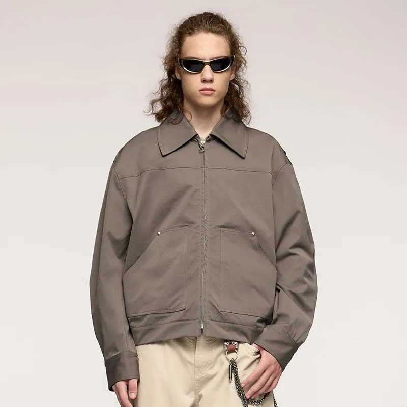 Studded Stretch Crop Cargo Jacket