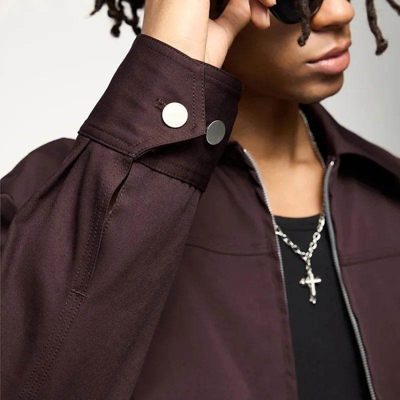 Studded Stretch Crop Cargo Jacket