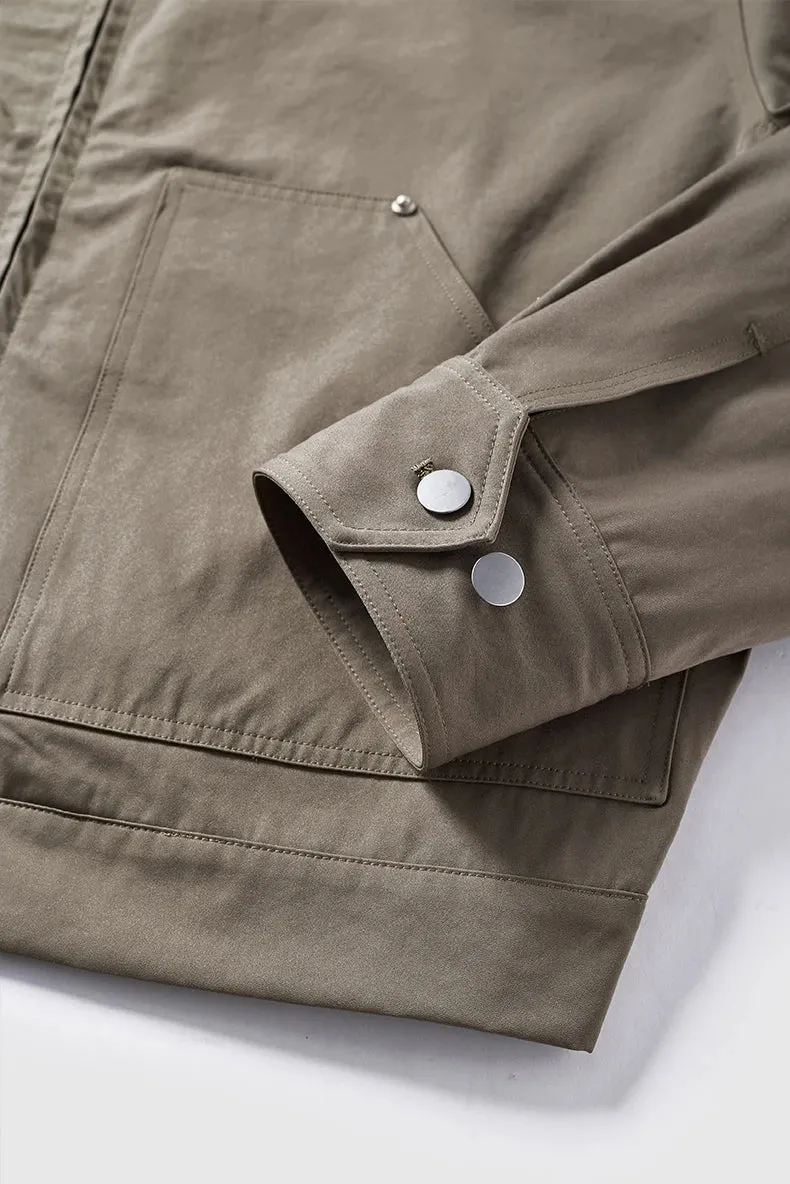 Studded Stretch Crop Cargo Jacket