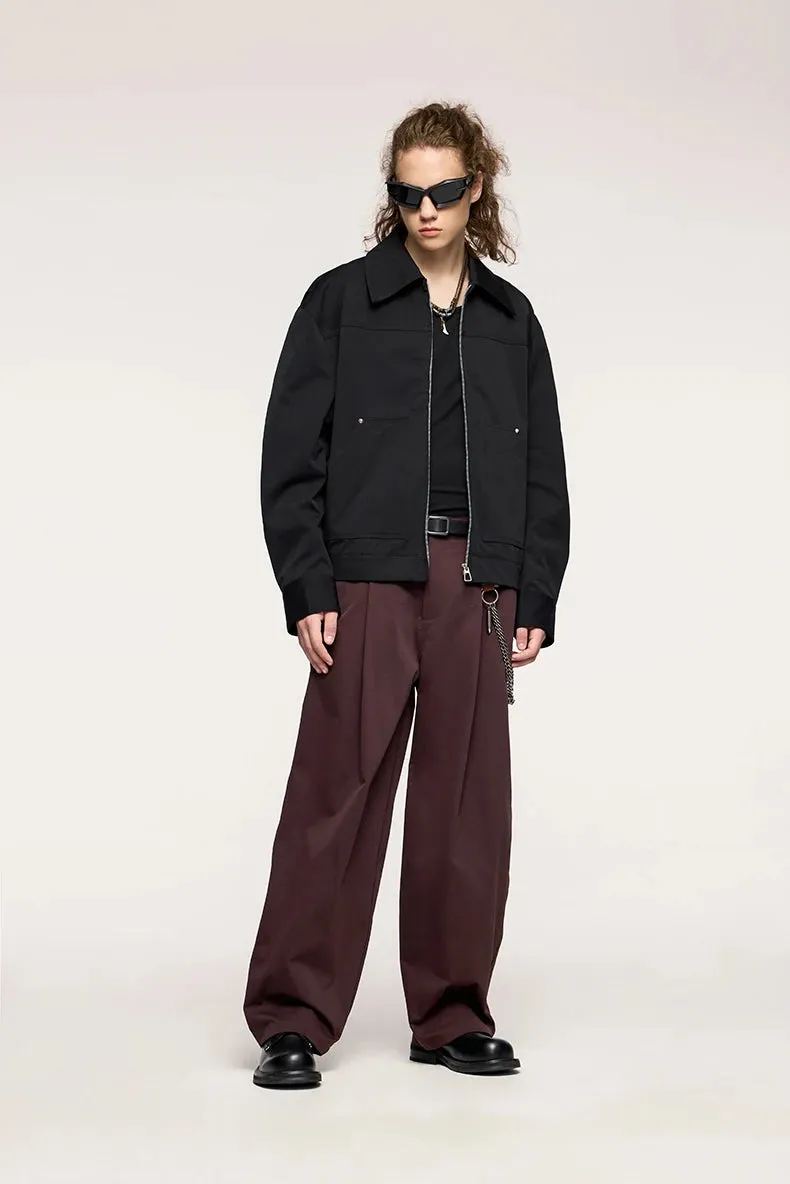 Studded Stretch Crop Cargo Jacket