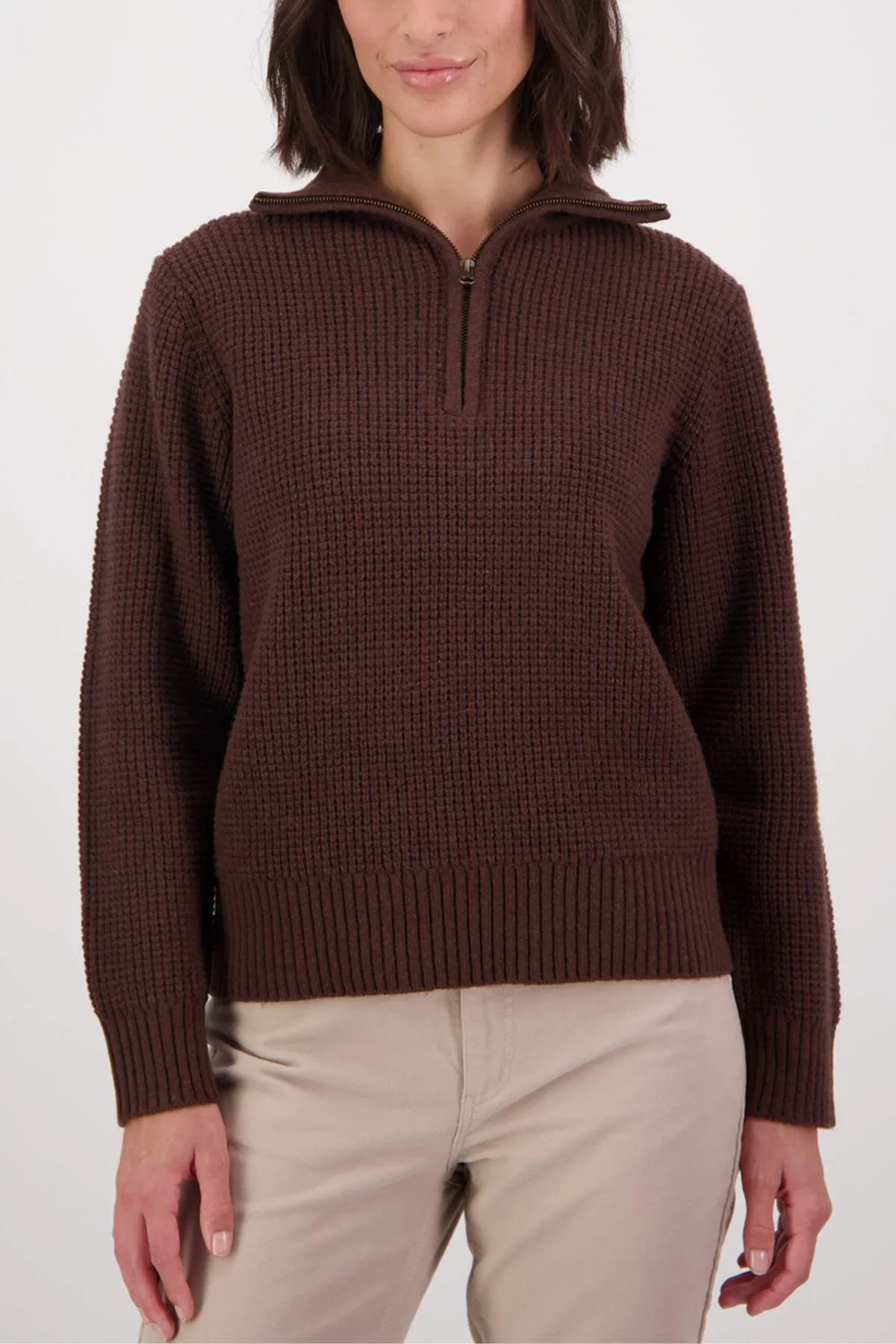 Swanndri Riverside v2 Zip Neck Rib Jumper