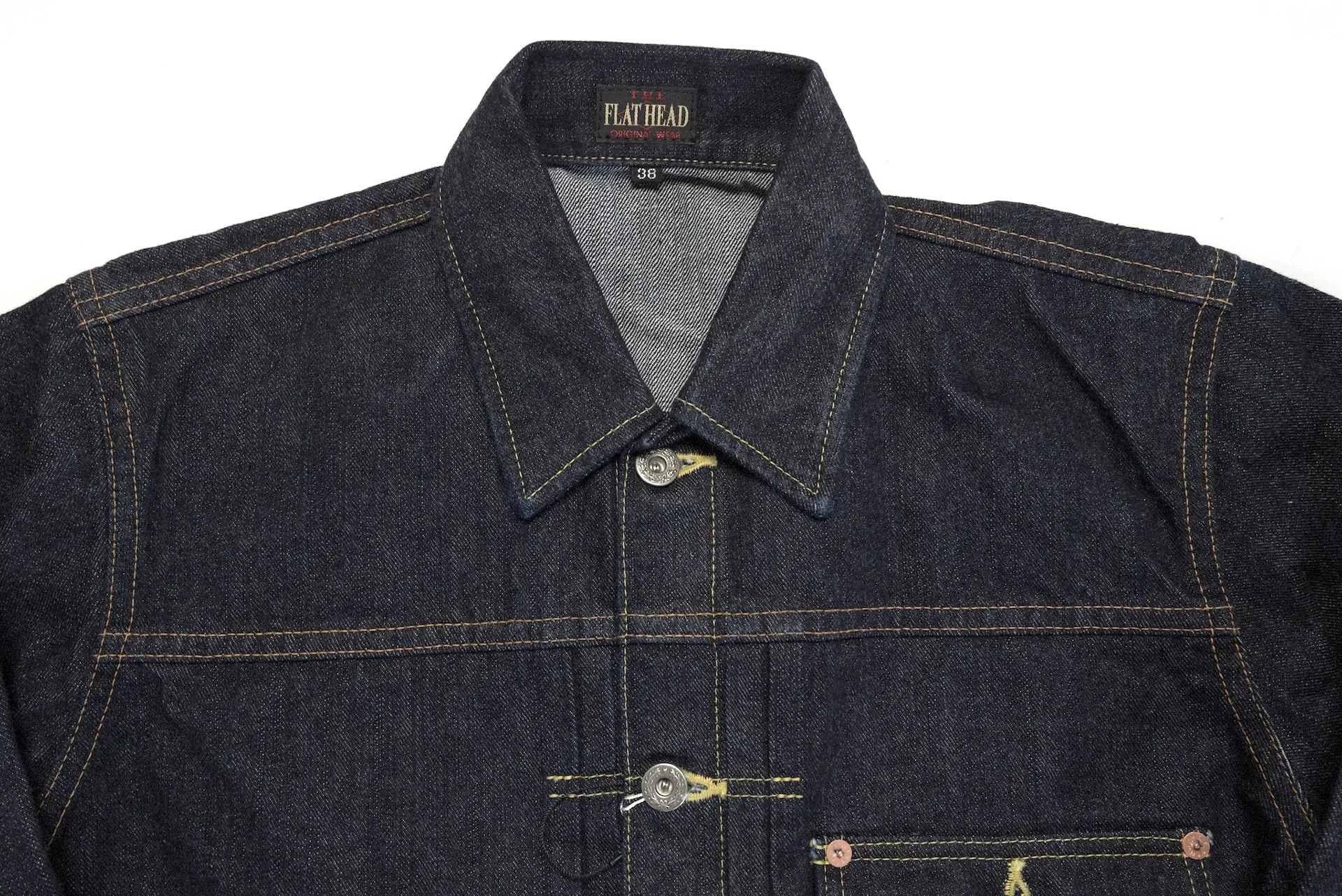 The Flat Head 14.5oz 40s Cowboy Indigo Denim Jacket