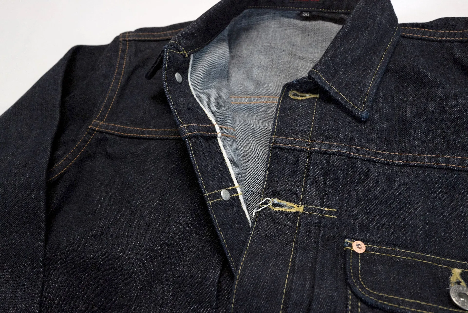 The Flat Head 14.5oz 40s Cowboy Indigo Denim Jacket