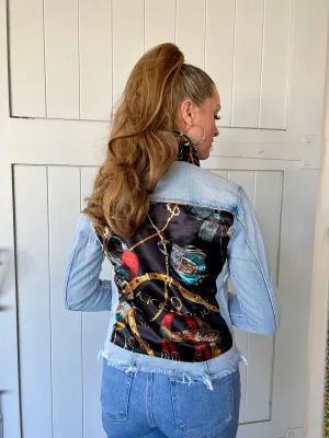 The Light Denim Jacket / Black Colorful