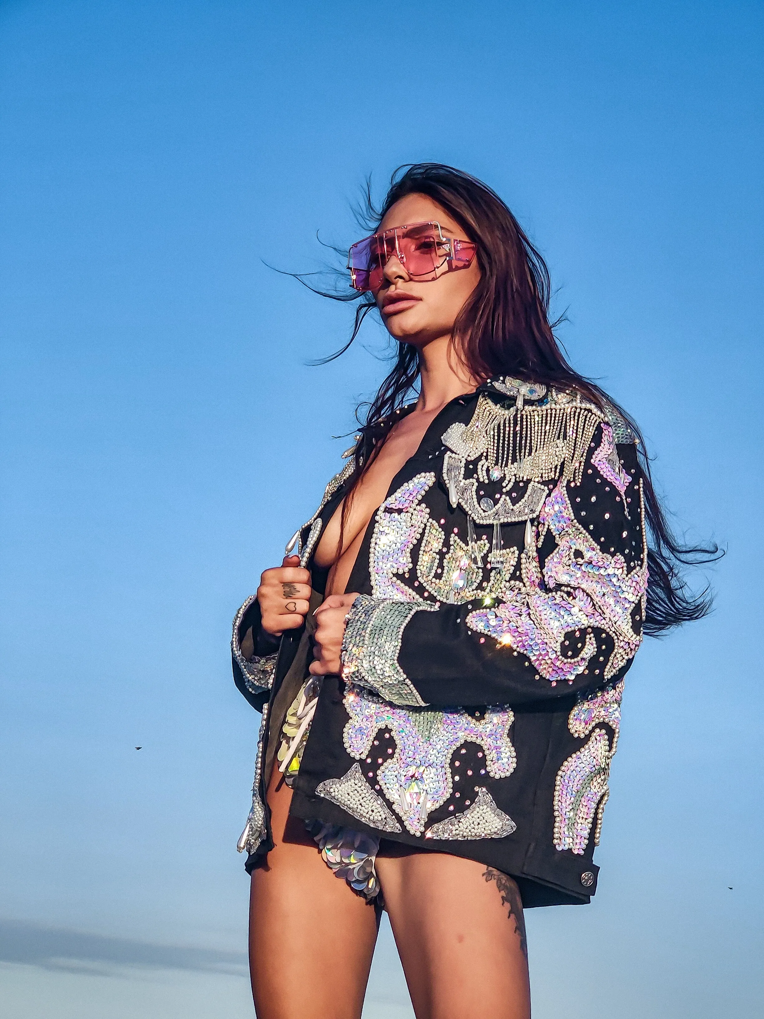 The Midnight Dallas Diamond Denim Jacket