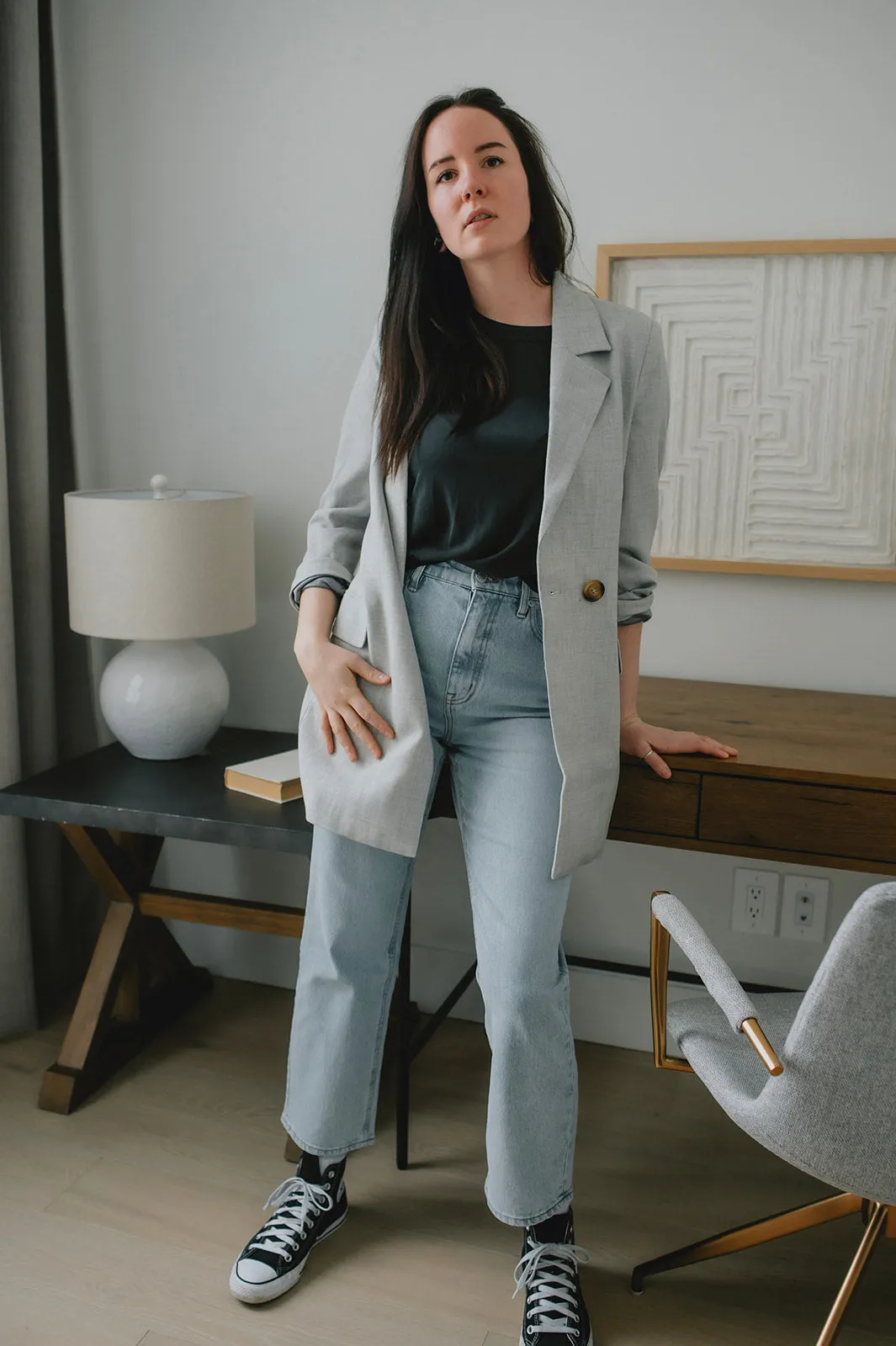 The Wadina Blazer by Inwear - Light Grey Melange