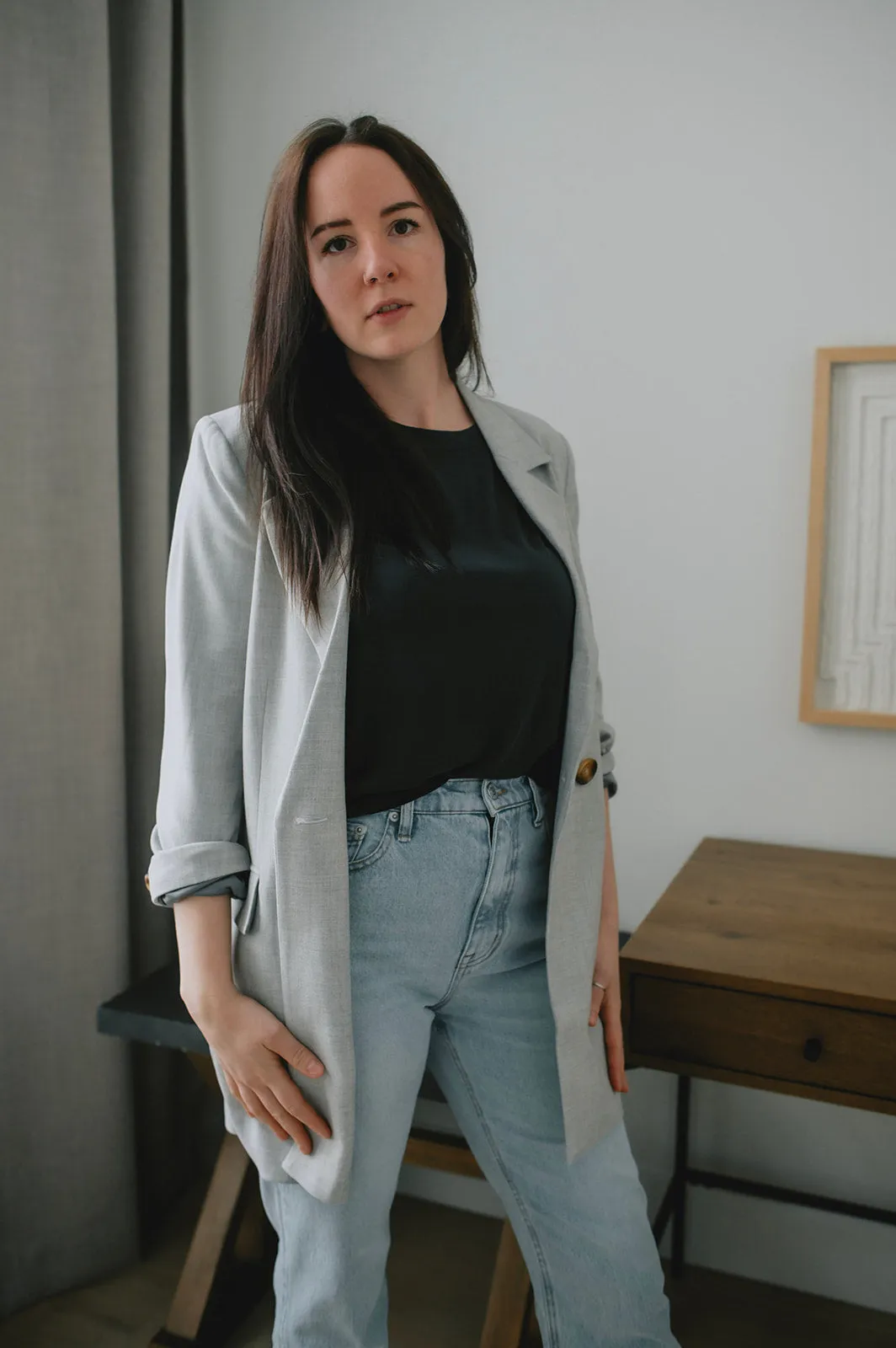 The Wadina Blazer by Inwear - Light Grey Melange
