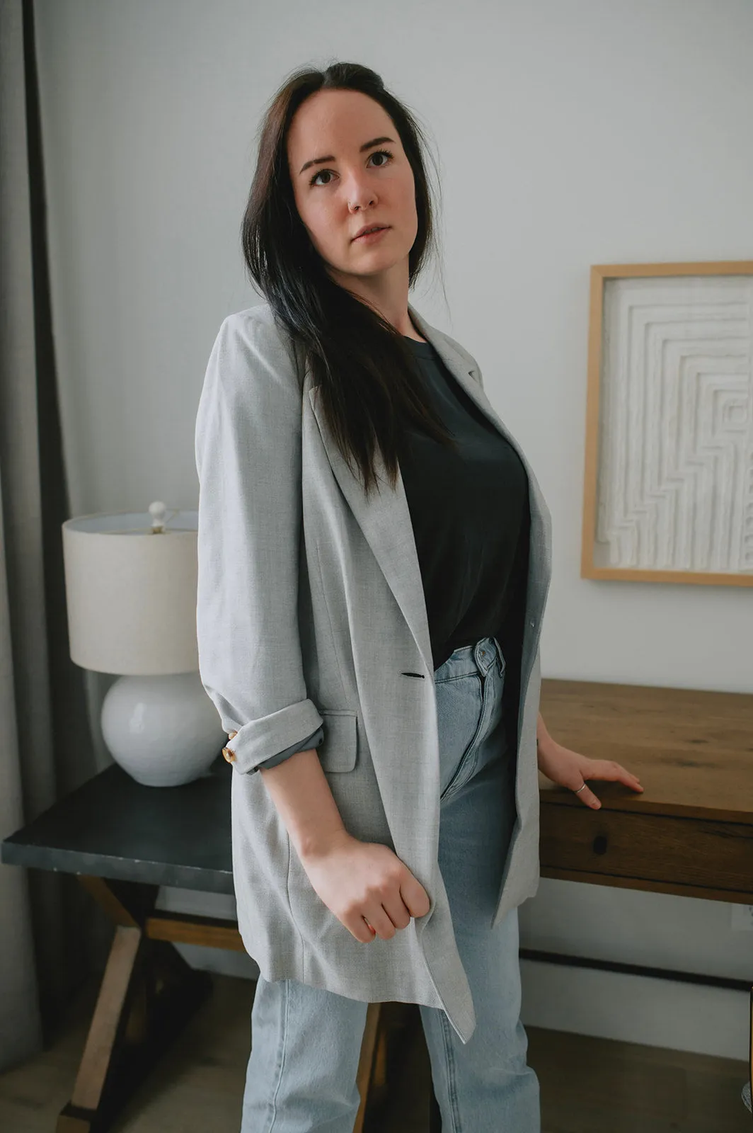 The Wadina Blazer by Inwear - Light Grey Melange