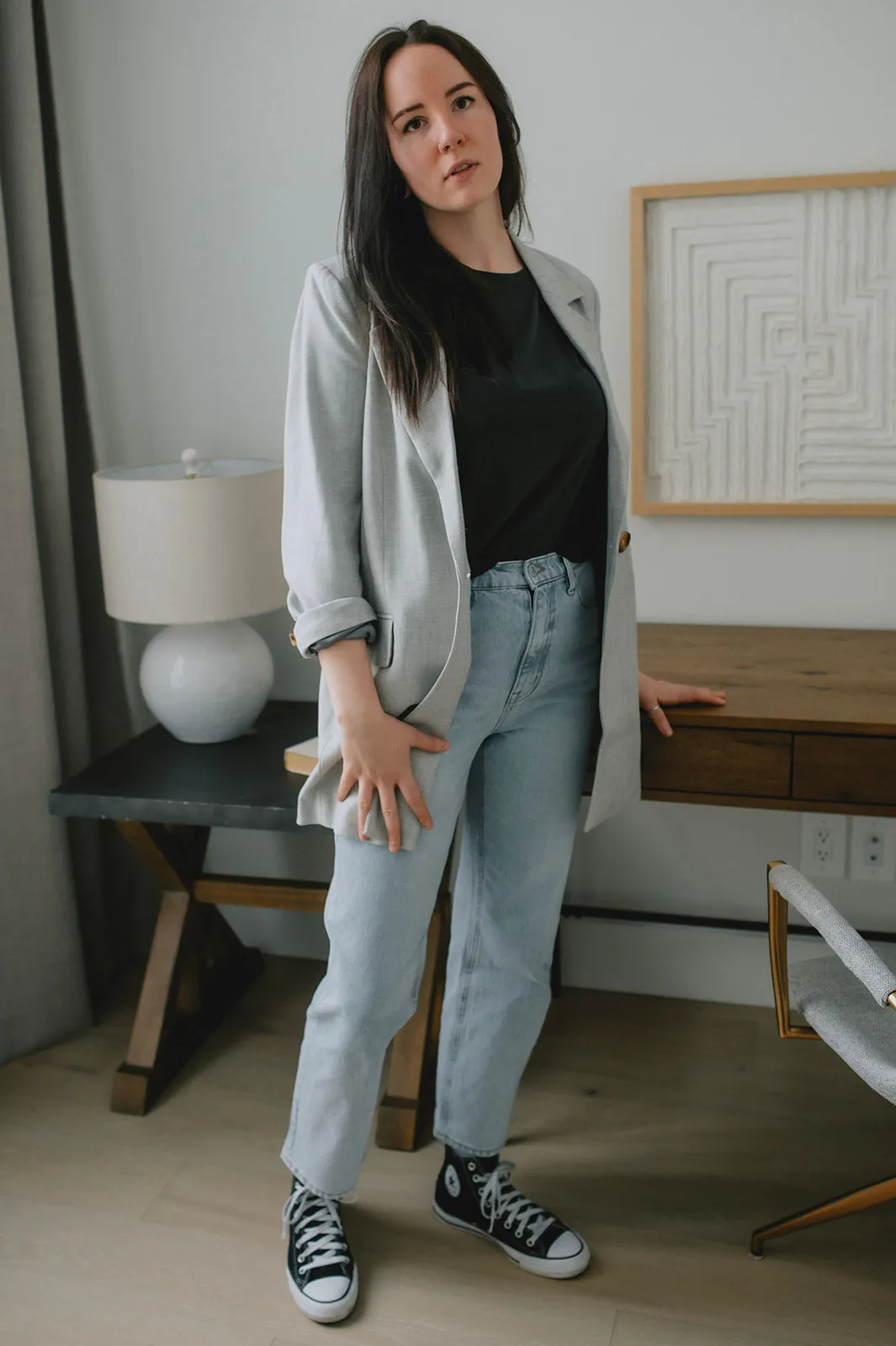 The Wadina Blazer by Inwear - Light Grey Melange