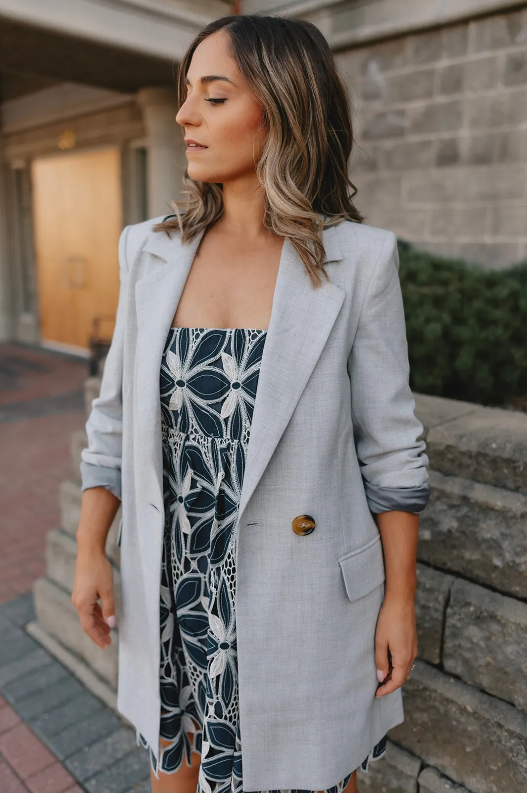 The Wadina Blazer by Inwear - Light Grey Melange