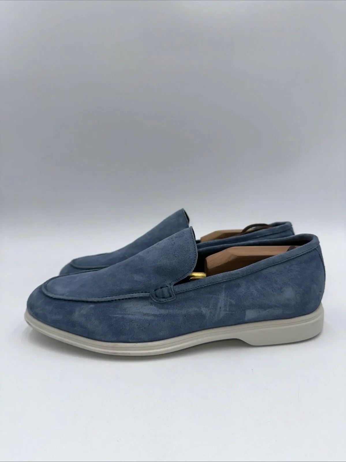 To Boot New York Men’s Cassidy Moc Toe Loafers Sky Blue Suede Size 9.5 - Very Good