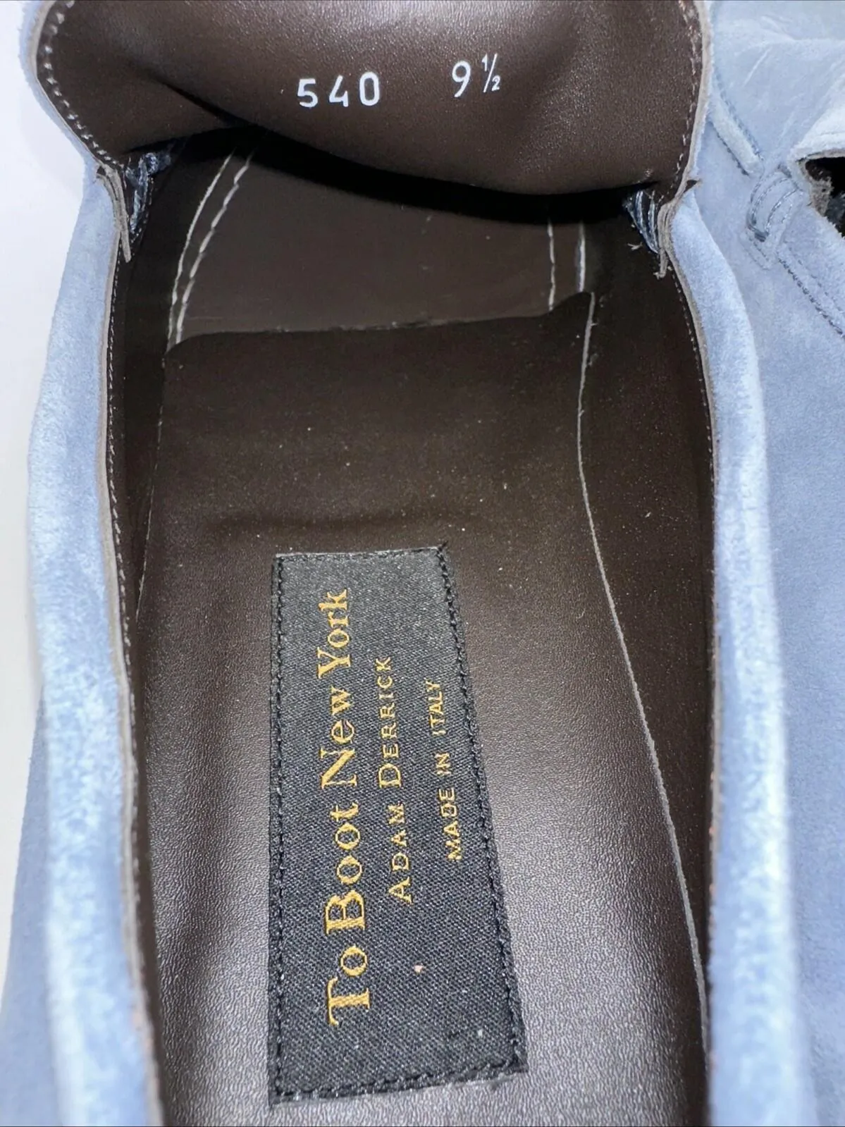 To Boot New York Men’s Cassidy Moc Toe Loafers Sky Blue Suede Size 9.5 - Very Good