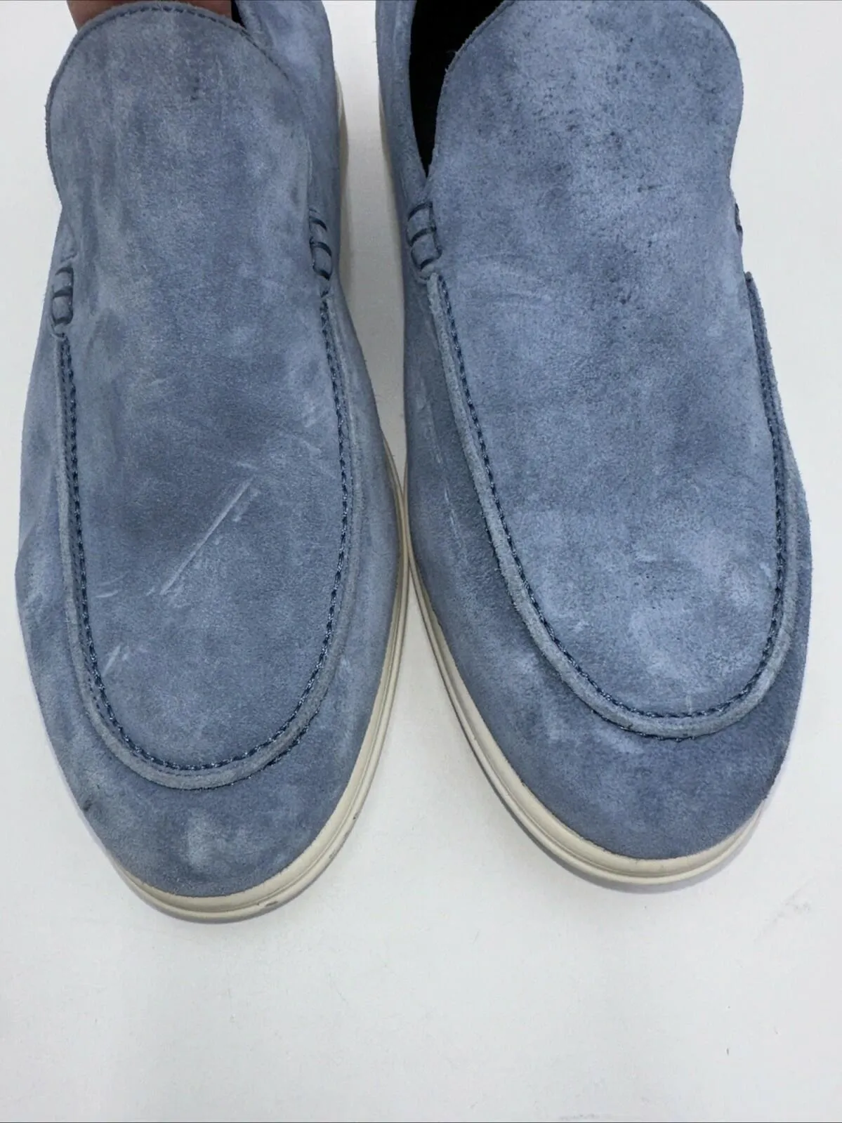 To Boot New York Men’s Cassidy Moc Toe Loafers Sky Blue Suede Size 9.5 - Very Good