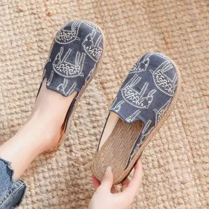 Trendy Woman flats hemp loafer fishermen