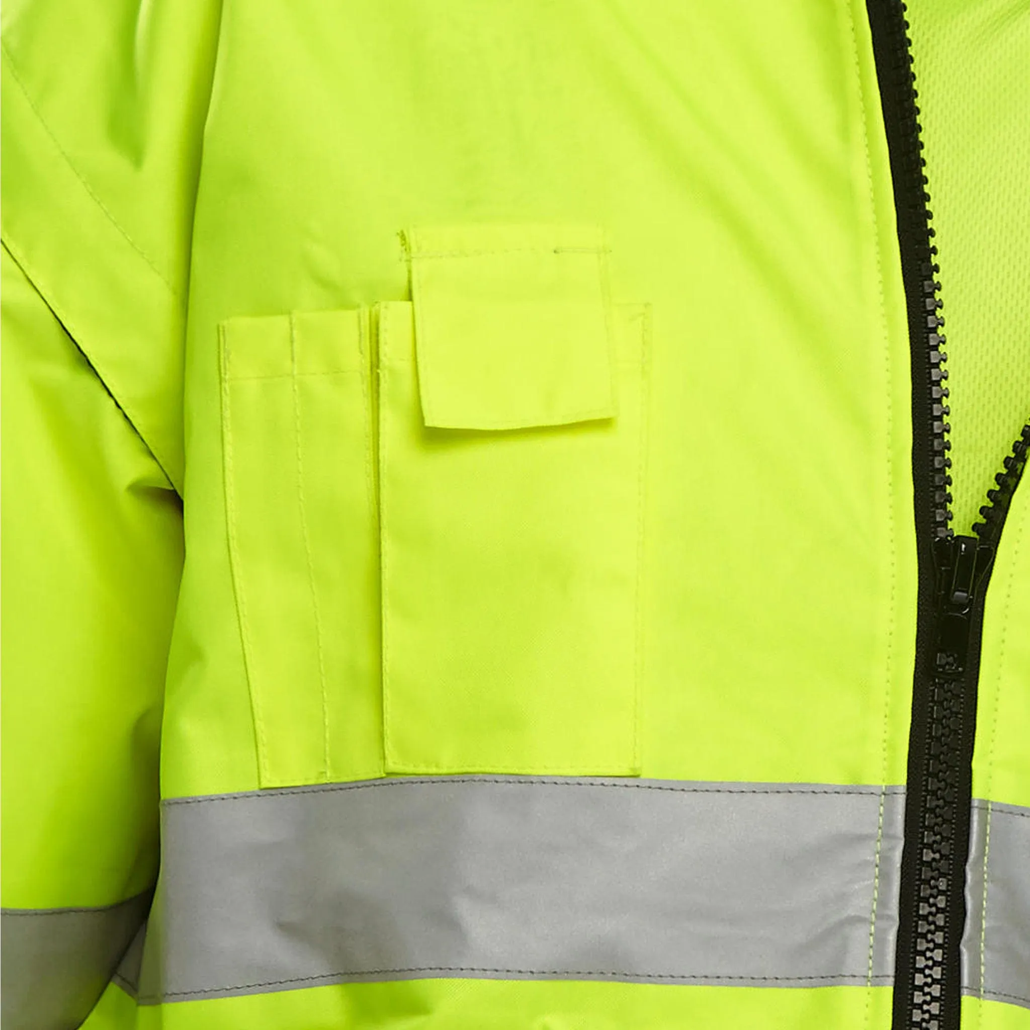 Two-Tone Hi-Vis Europa Bomber Jacket - Saturn Yellow/Navy Blue