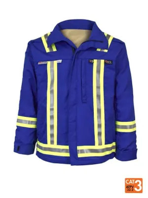 UltraSoft 7 oz Skyline Summer Bomber - Flame Resistant Royal Blue Bomber Jacket for Comfortable Workwear and Safety