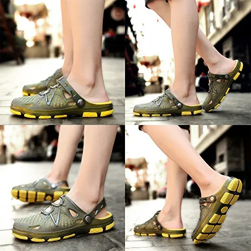 Unisex Non Slip Breathable Sport Slides（Yellow）