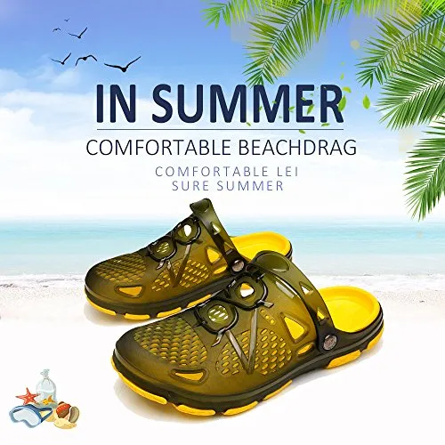 Unisex Non Slip Breathable Sport Slides（Yellow）