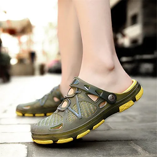 Unisex Non Slip Breathable Sport Slides（Yellow）