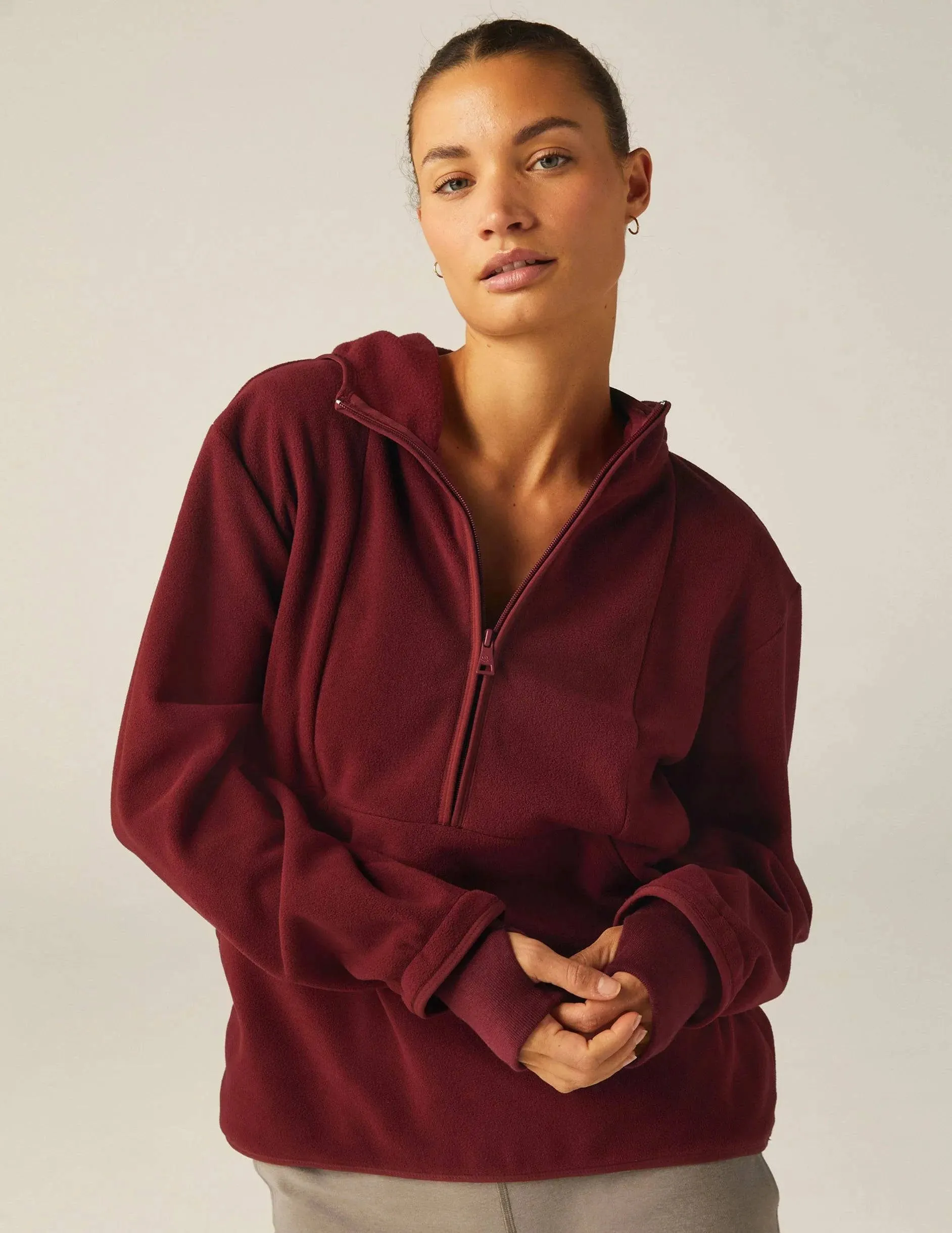 Urban Explorer Half Zip Pullover by Beyond Yoga | California Merlot