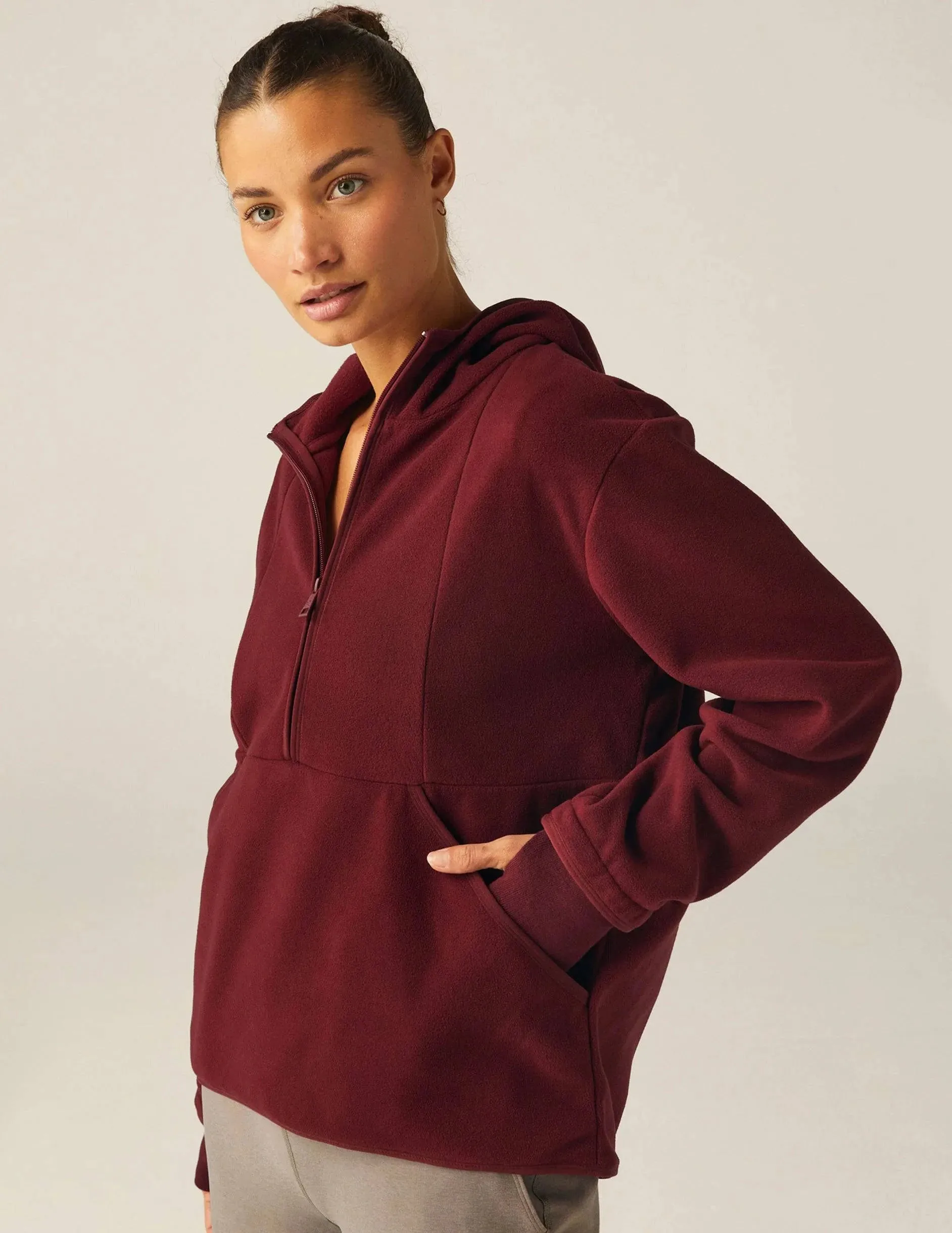 Urban Explorer Half Zip Pullover by Beyond Yoga | California Merlot