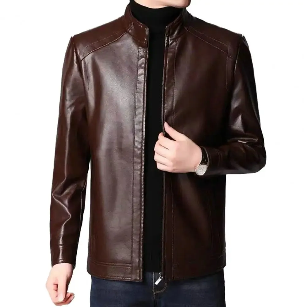 UrbanEdge Men's Slim Leather Blazer