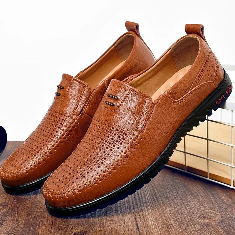 UrbanSteps Herren Casual Leder Slipper
