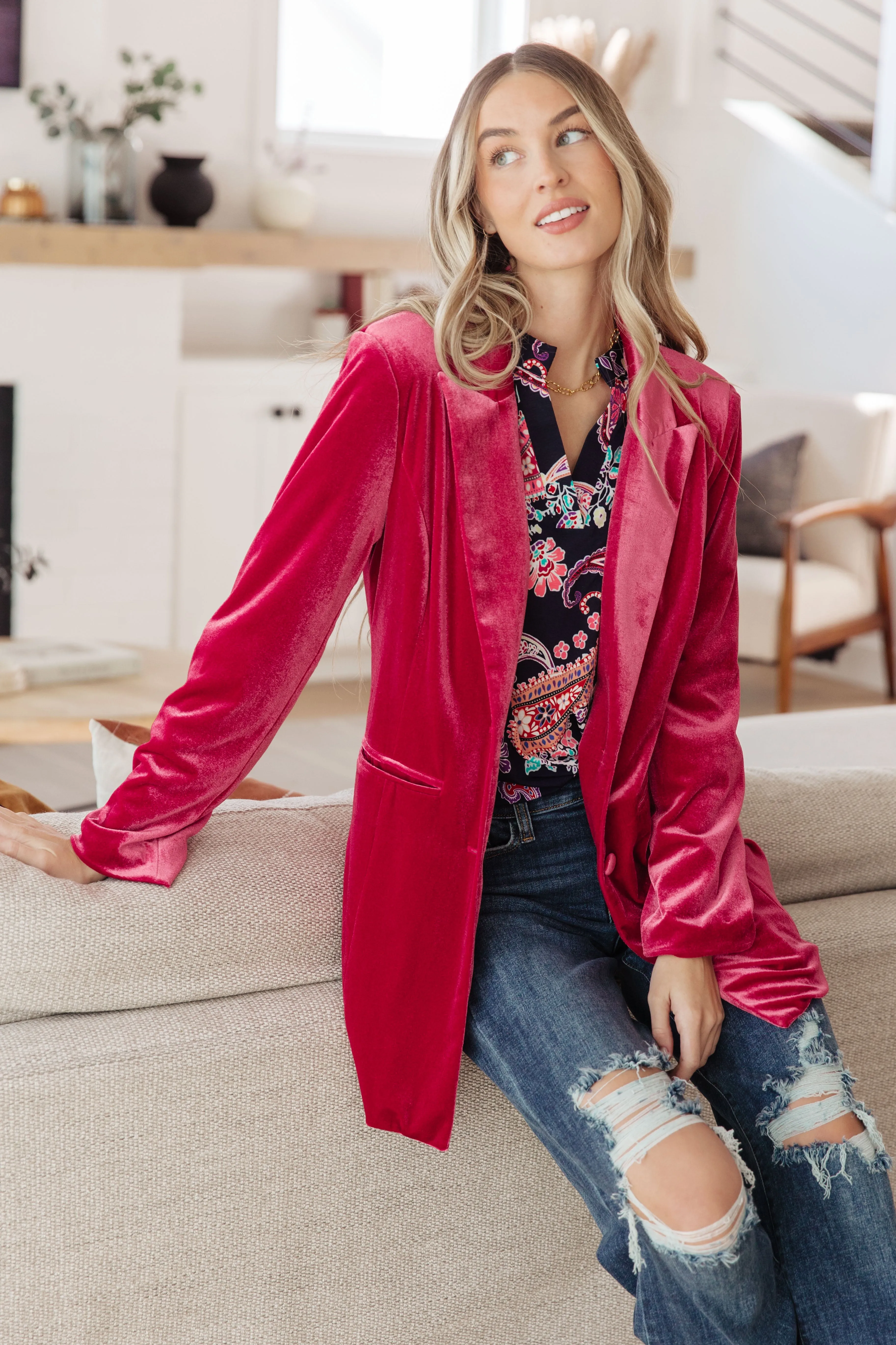 Verity Velvet Blazer (Ships in 2-3 Weeks)