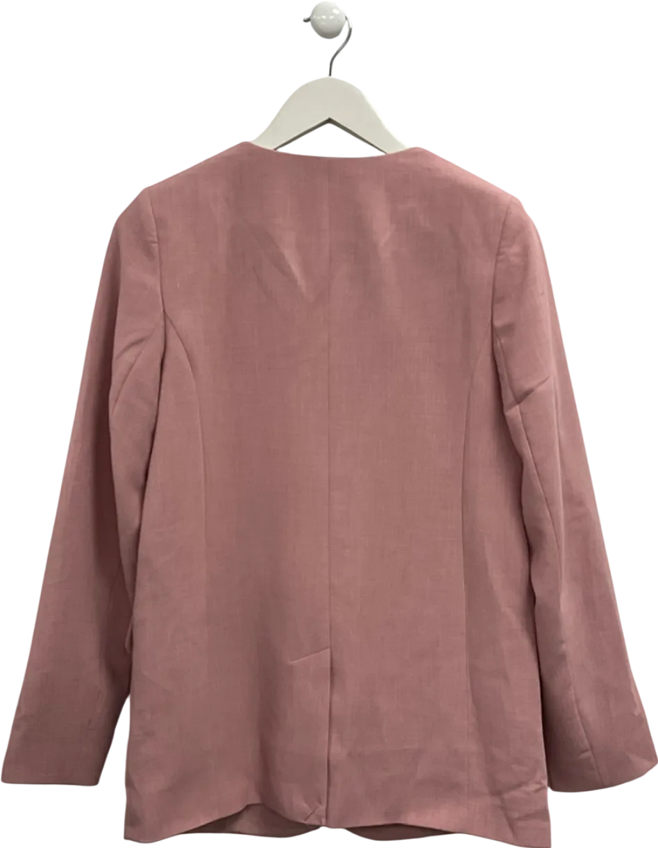 Very Pink Collarless Single Button Blazer UK 8
