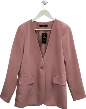Very Pink Collarless Single Button Blazer UK 8