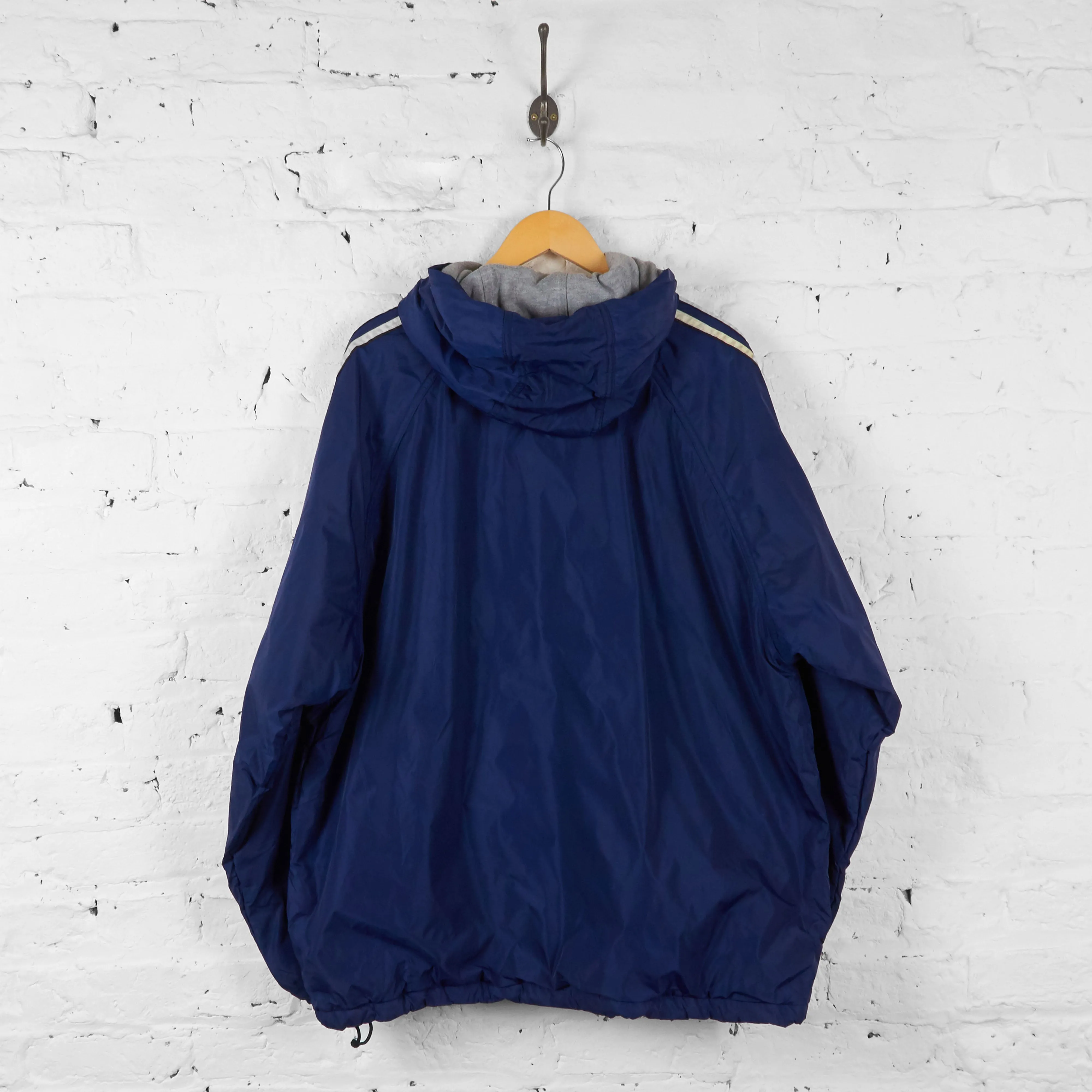Vintage Adidas Reversible Jacket - Navy/Grey - L