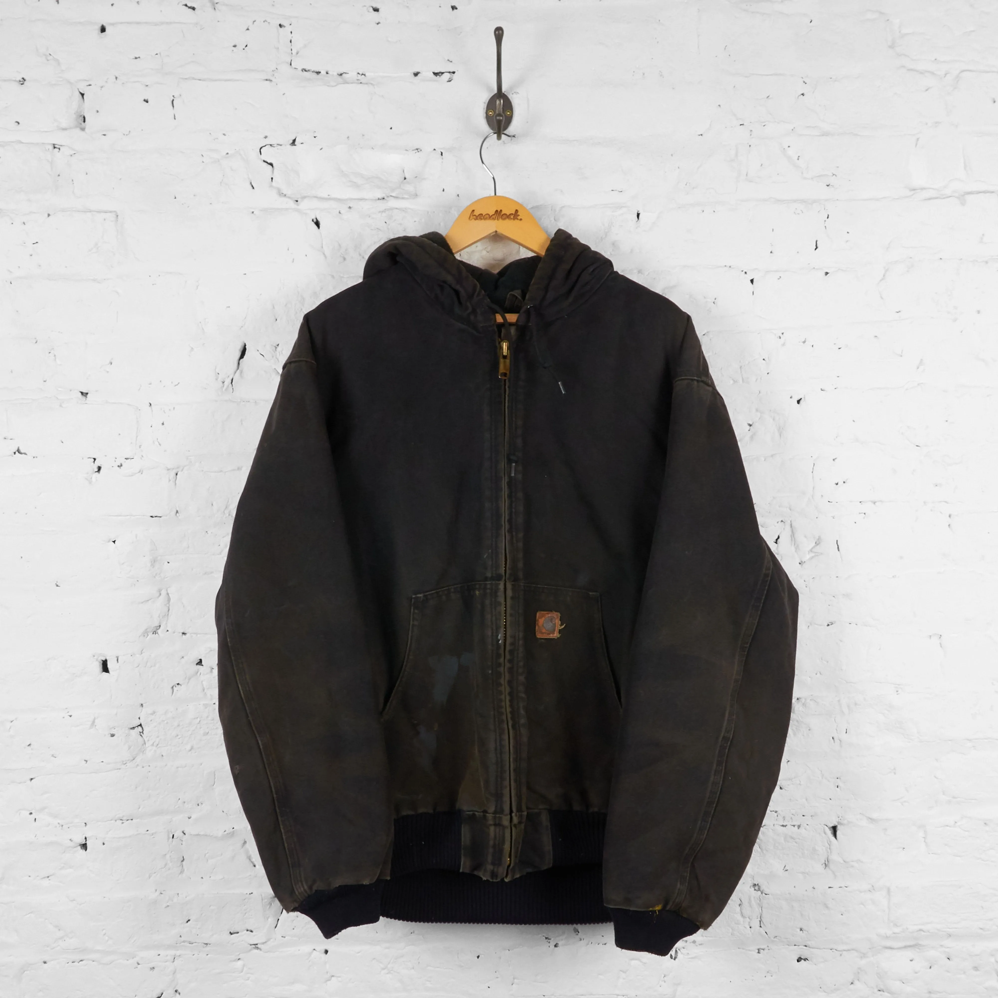 Vintage Carhartt Hooded Jacket - Black - XL