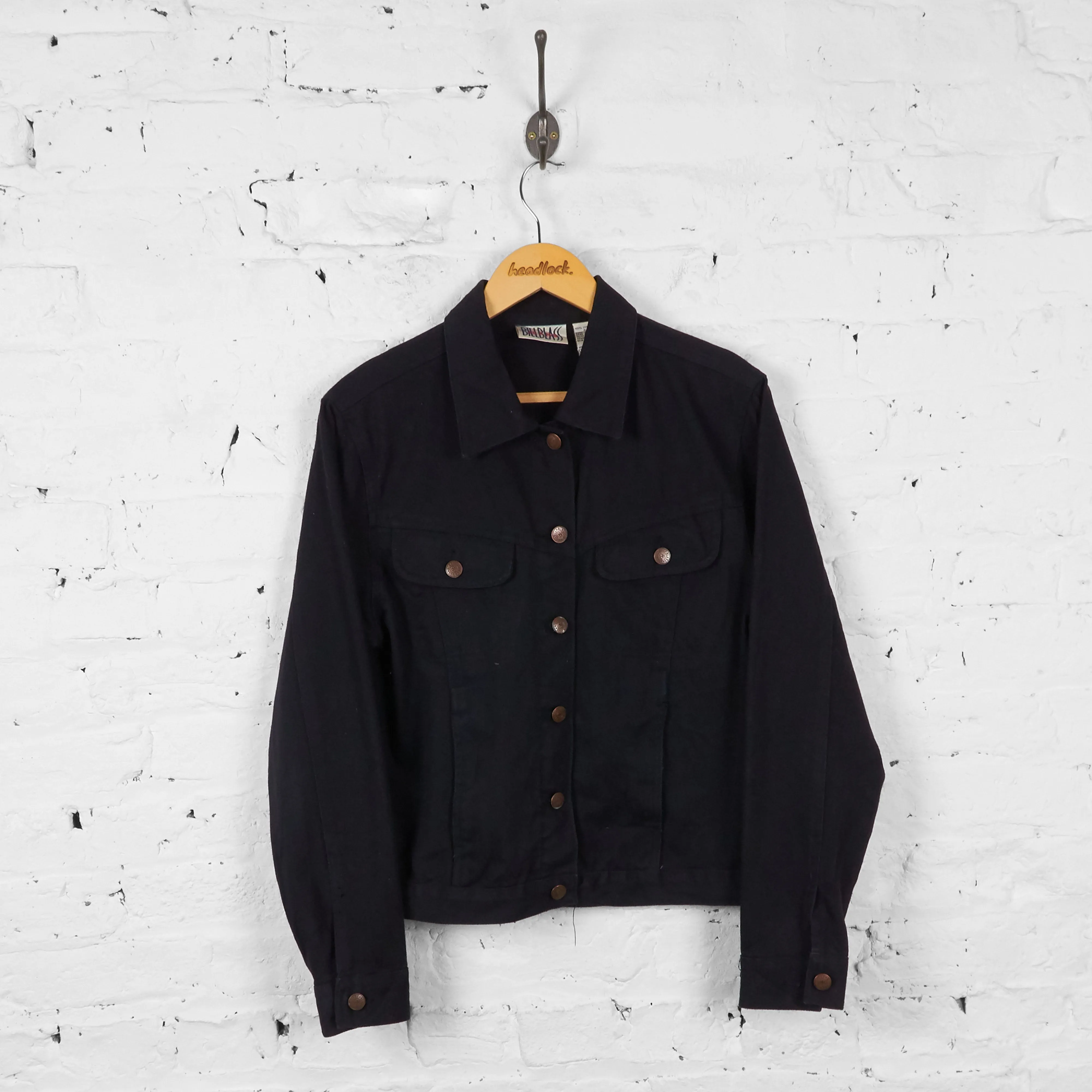 Vintage Denim Jacket - Black - M