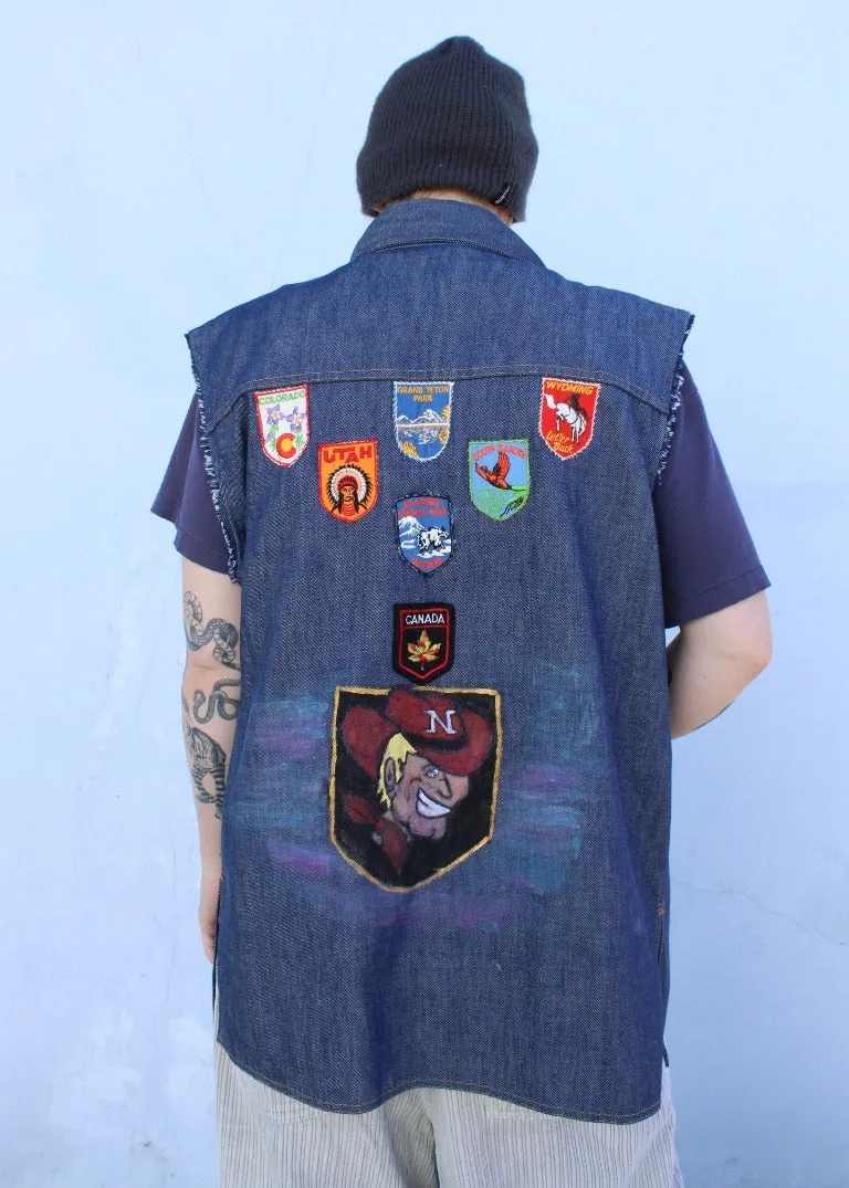 Vintage Denim Vest S0398