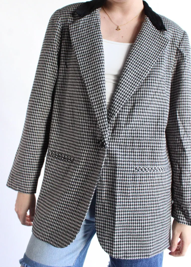 Vintage Houndstooth Blazer S0078